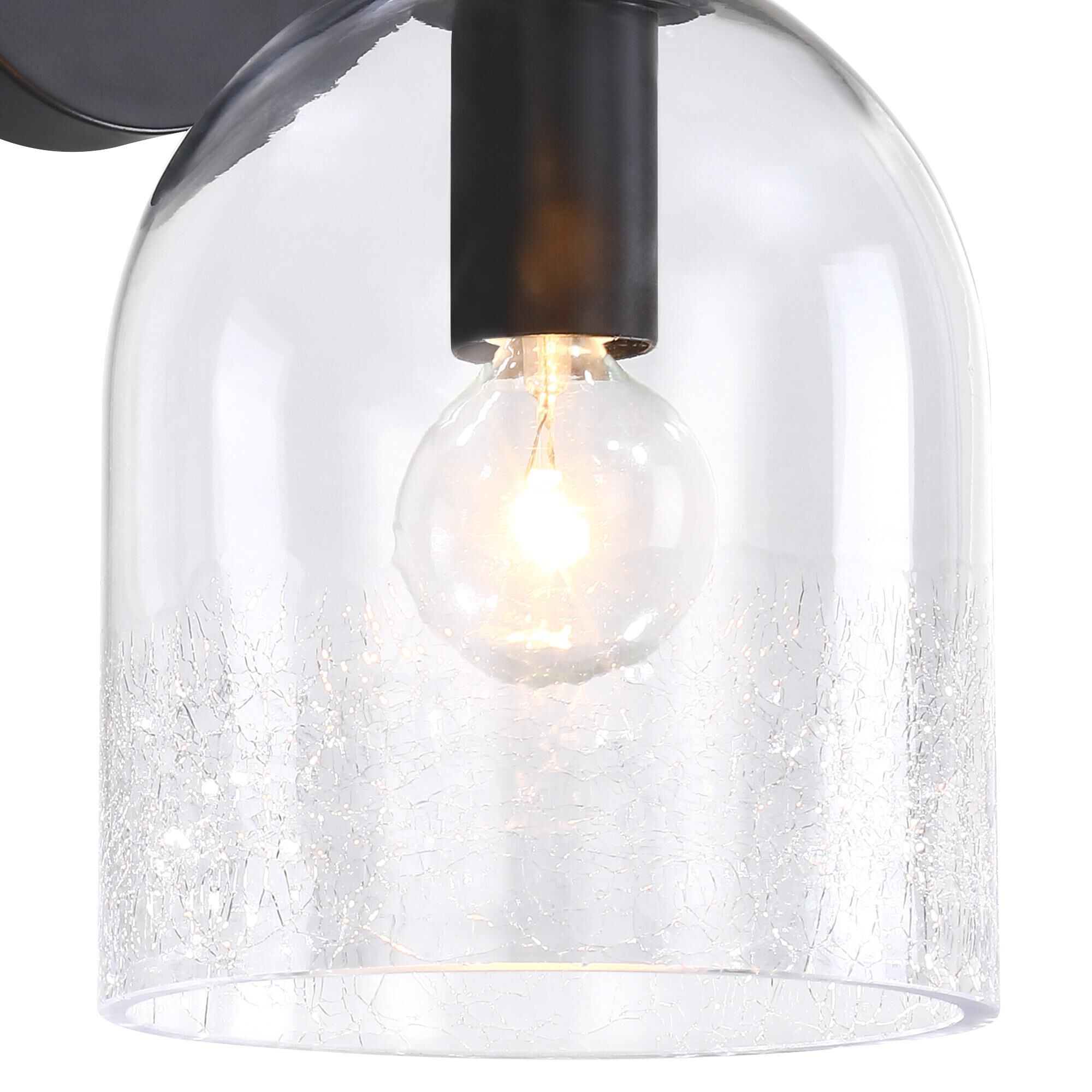 Shown in Matte Black finish and Clear Ice glass