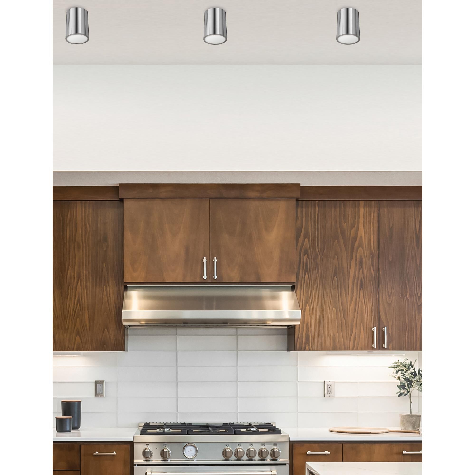 Shown in Polished Chrome finish and White shade