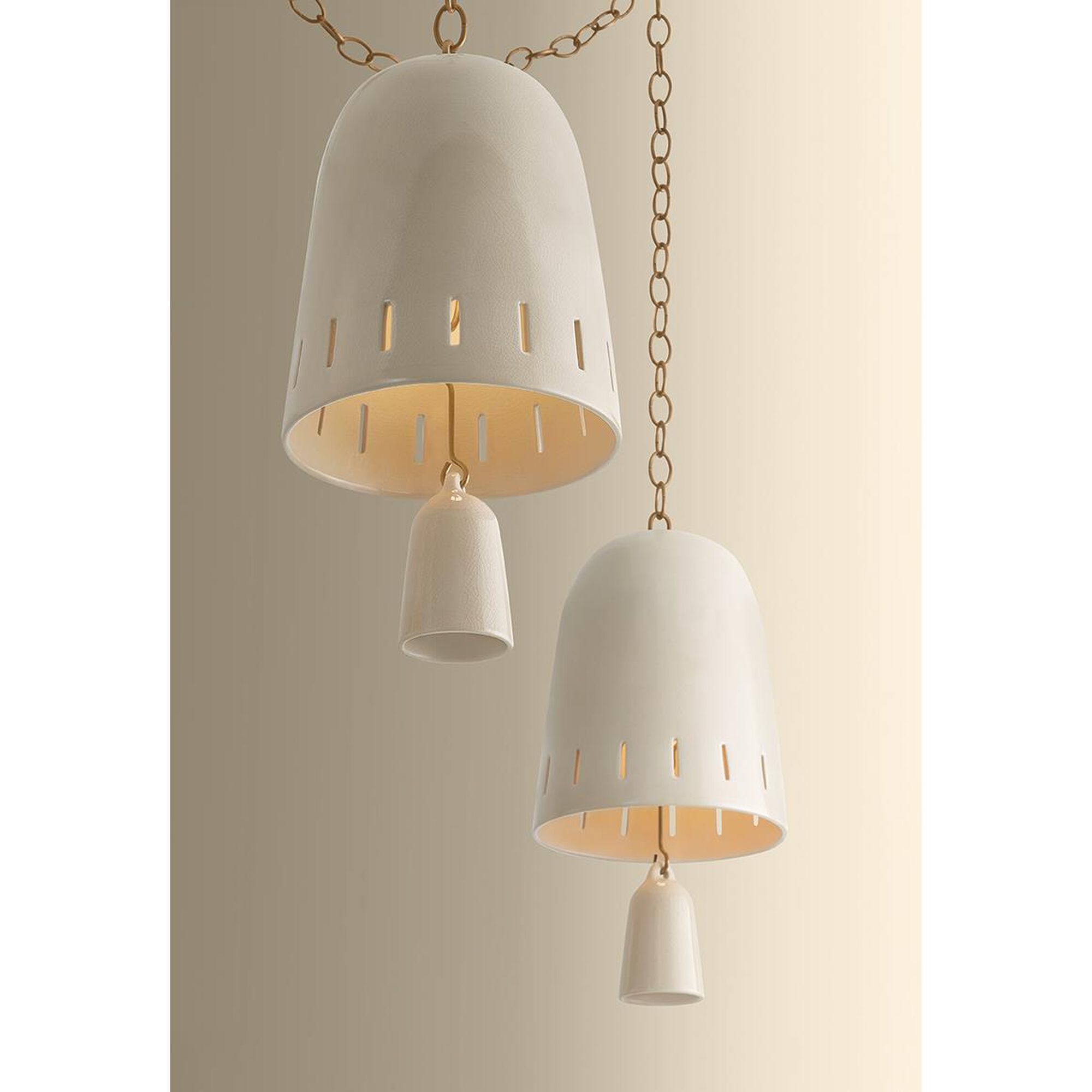 Shown in Patina Brass and Ceramic Ivory Crackle finish and Ivory Crackle Ceramic shade