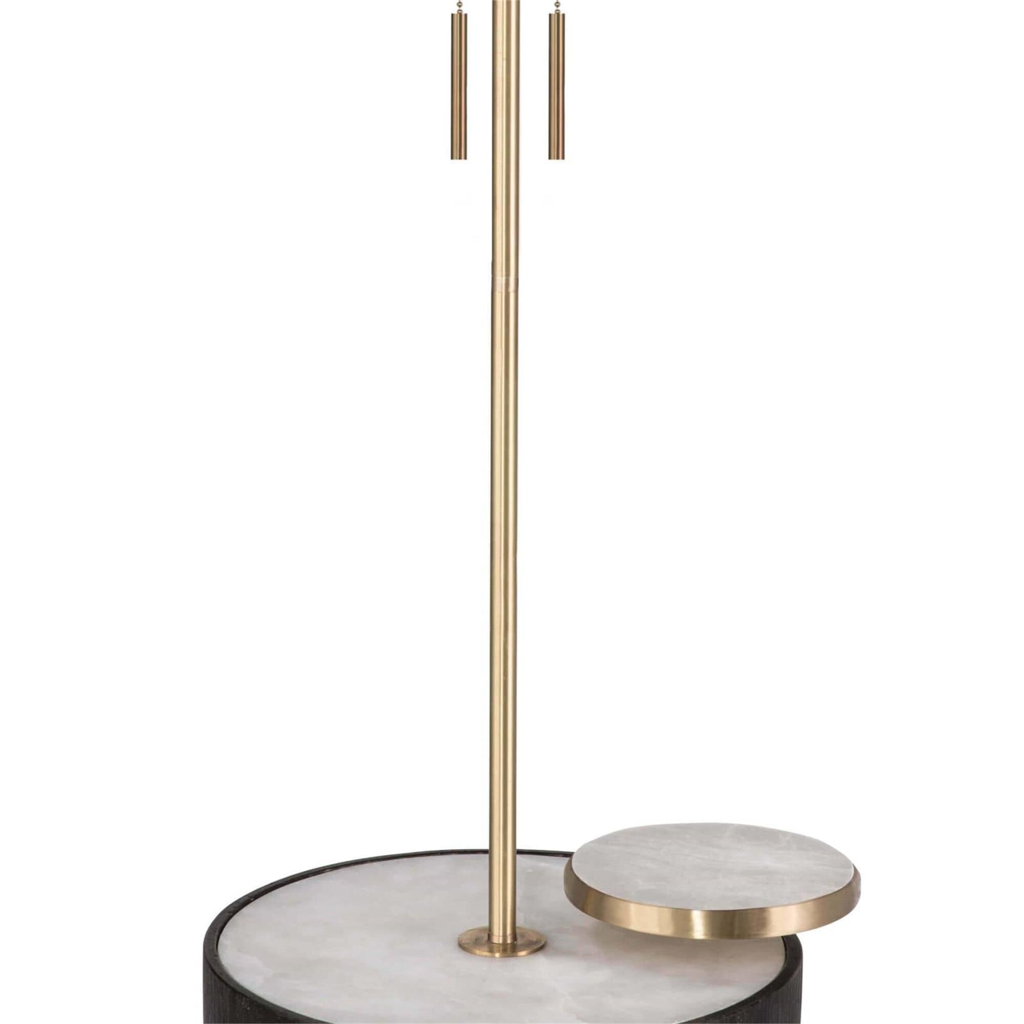 Shown in Ebony finish and Linen shade
