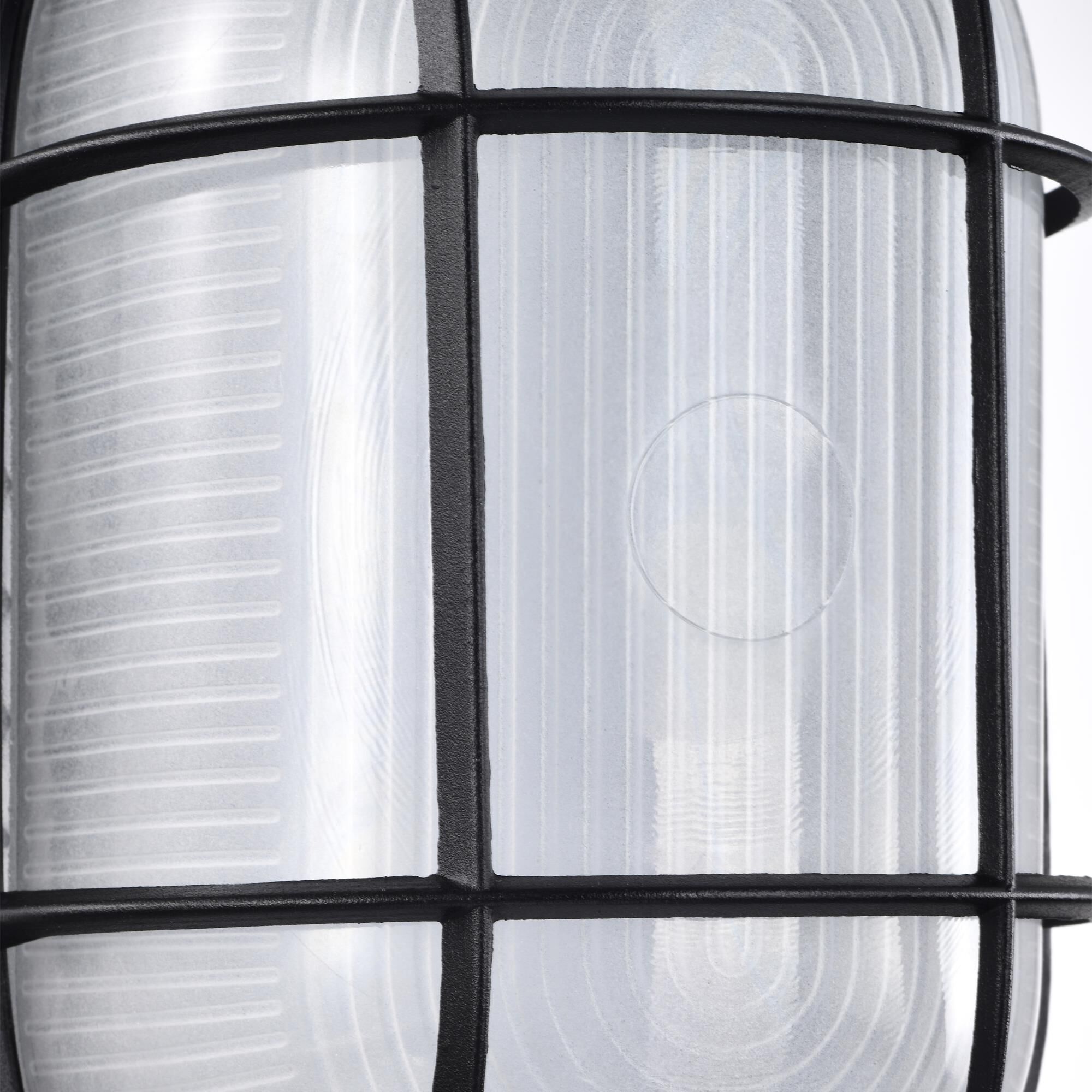 Shown in Black finish and White glass