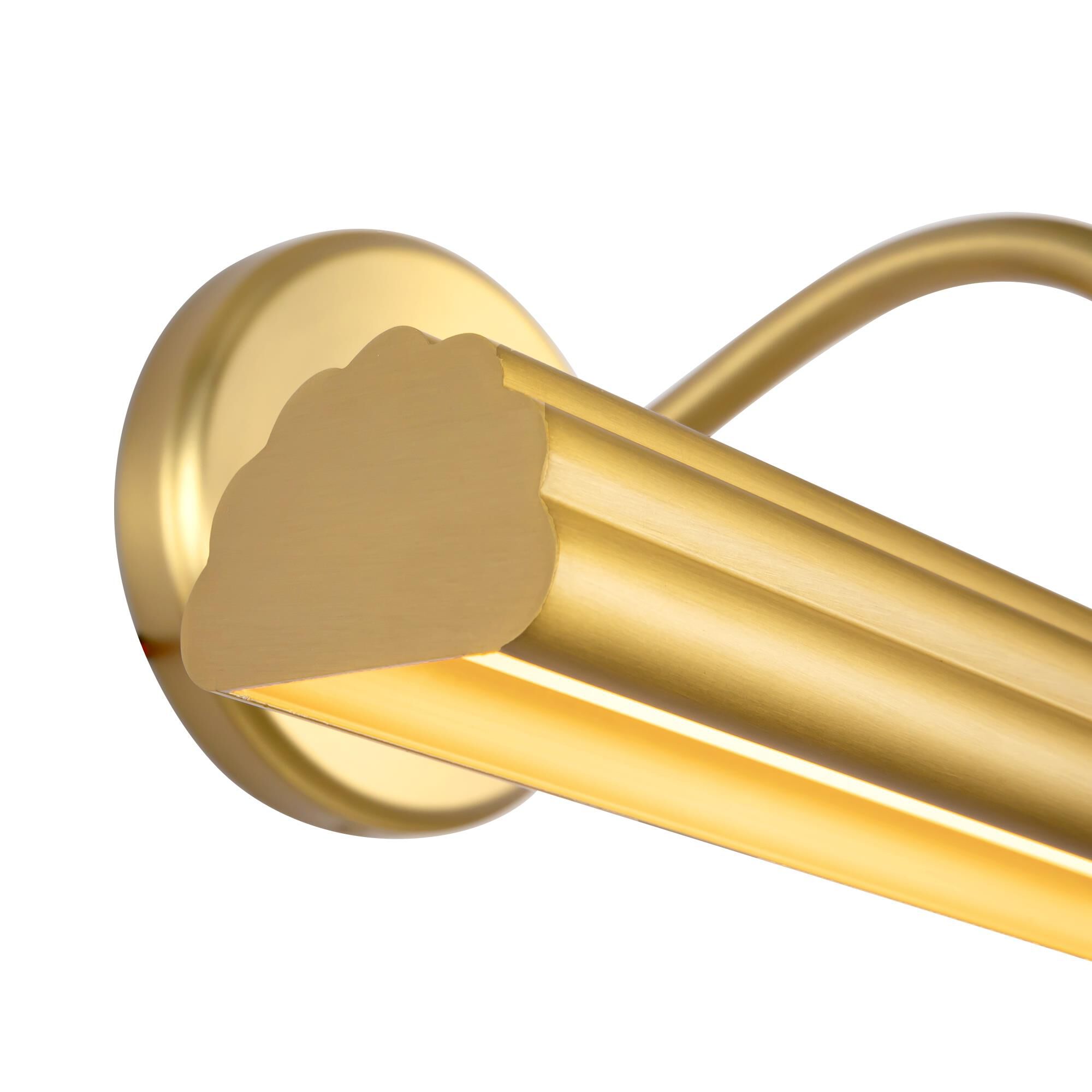 Shown in Brushed Gold finish and Frosted Acrylic Diffuser glass and Aluminum shade
