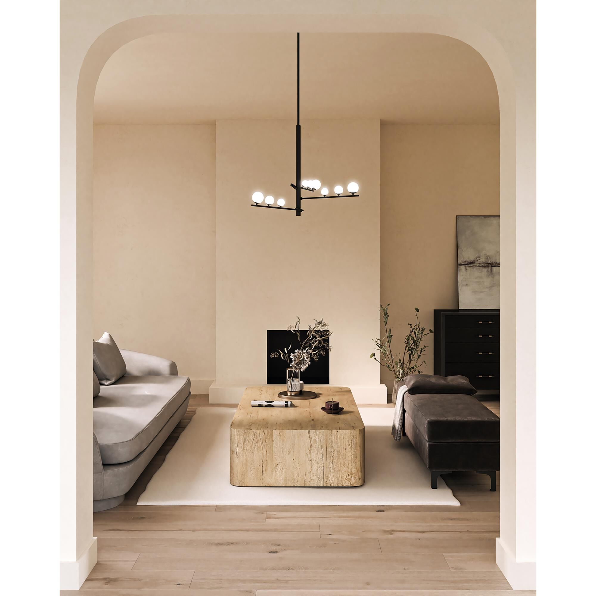 Shown in Black/Opal Glass finish and Opal glass and Opal Glass shade