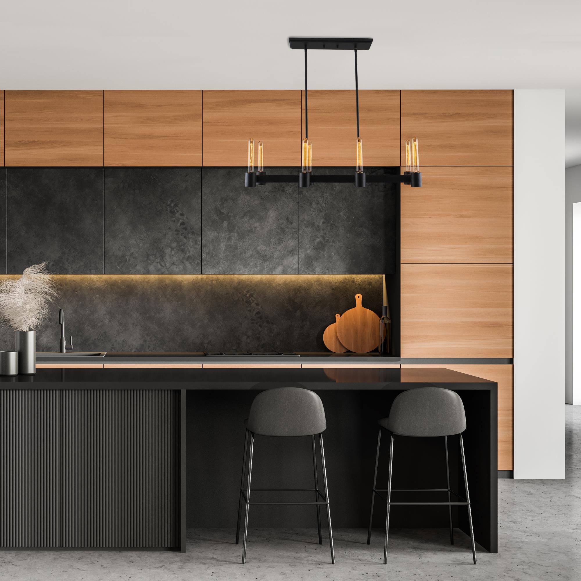 Eglo Broyles 32 Inch 8 Light Linear Suspension Light by Eglo Lighting