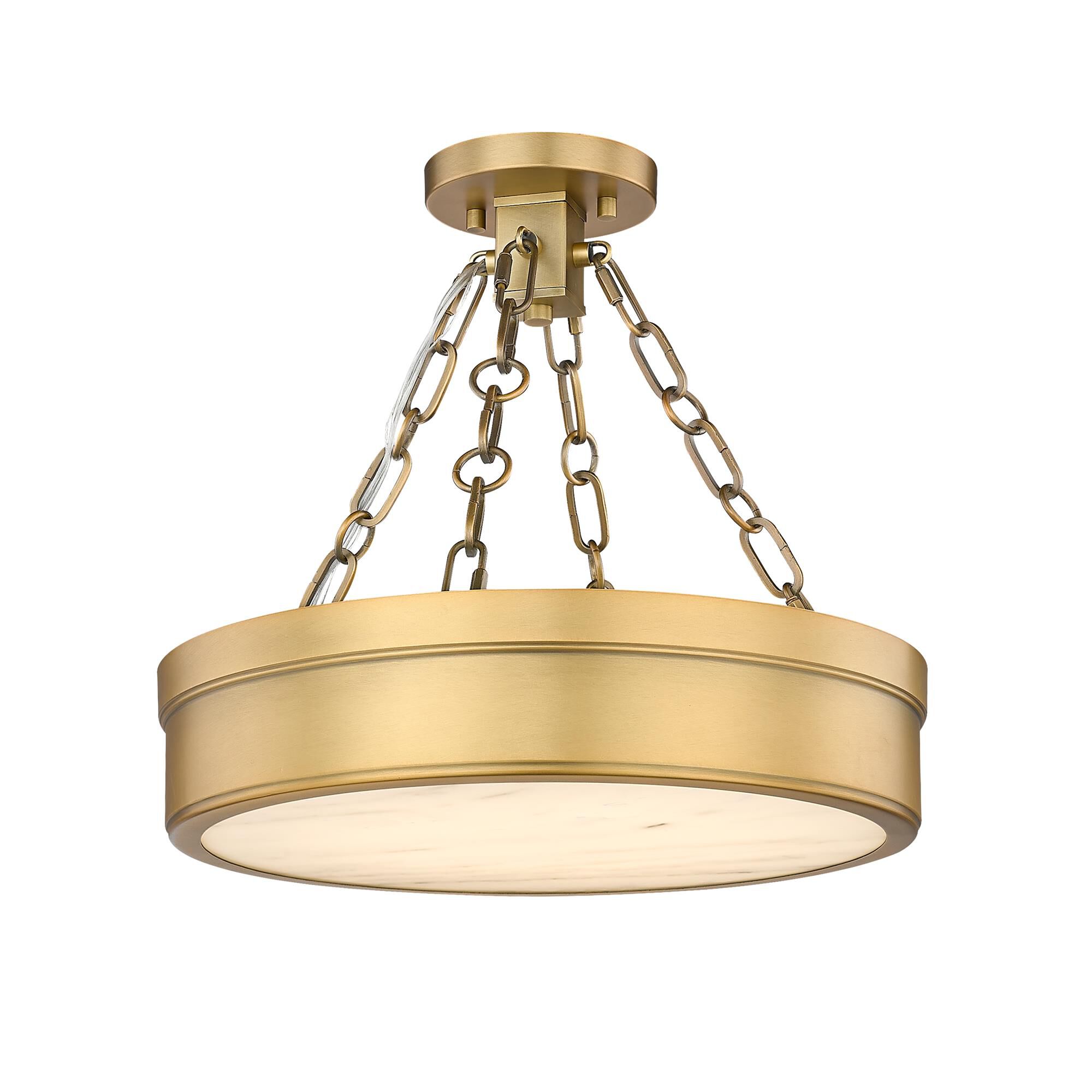 Anders 15 Inch 1 Light LED Semi Flush Mount by Z-Lite
