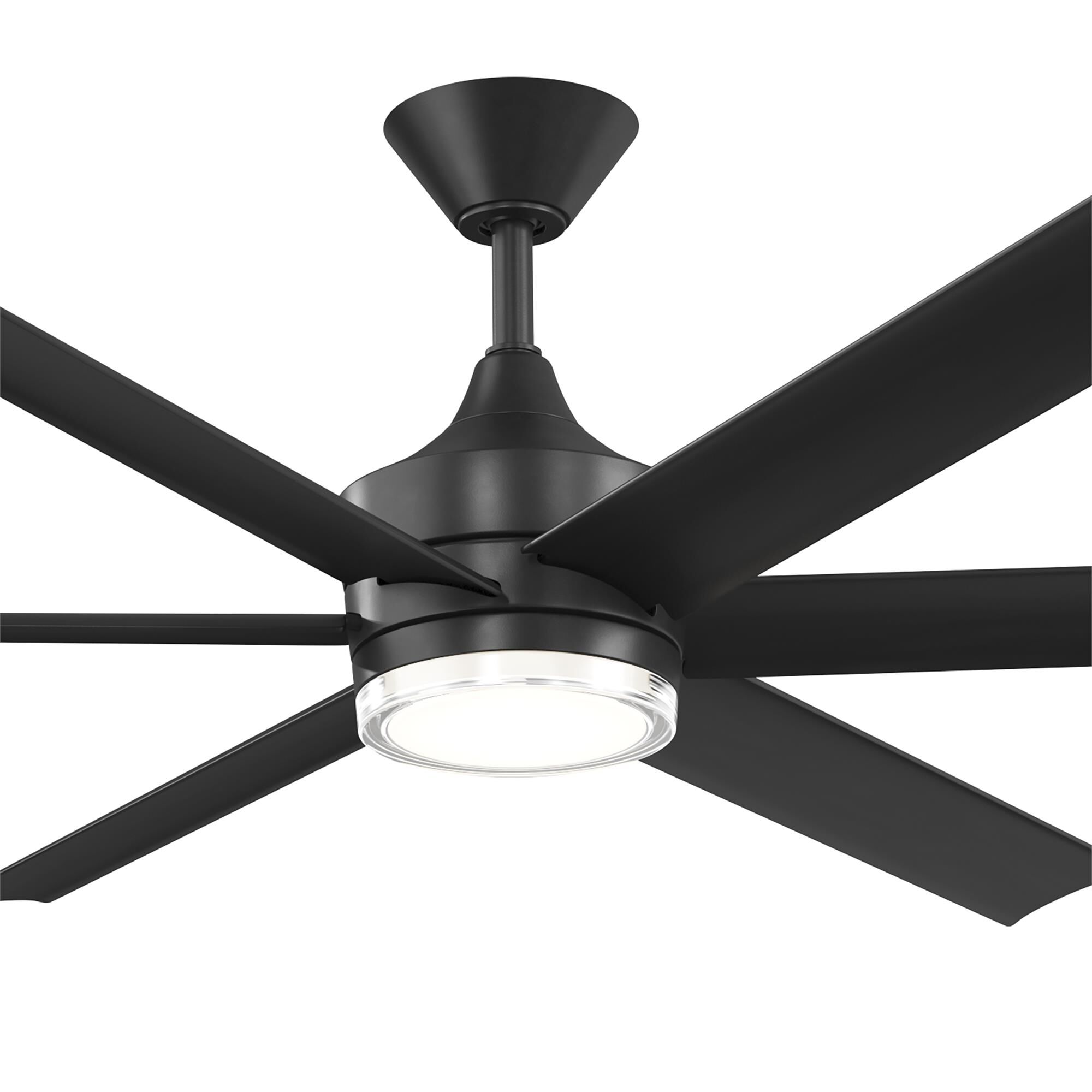 Shown in Matte Black finish and Clear Polycarbonate with Inside Frosted Acrylic glass