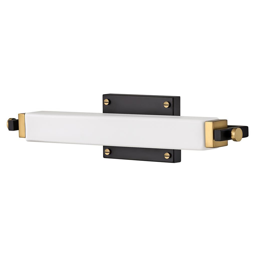 Shown in Black with Heritage Brass Accentss finish and Etched Opal glass