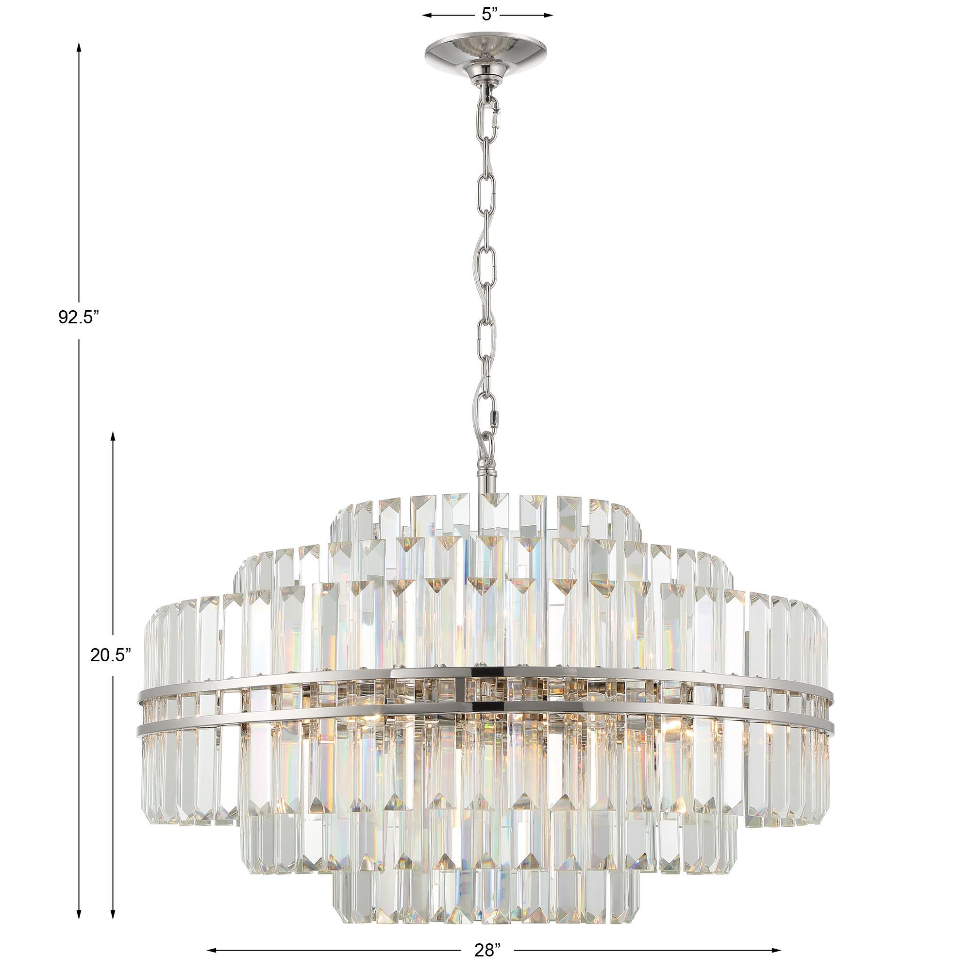 Hayes 28 Inch 16 Light Chandelier by Crystorama
