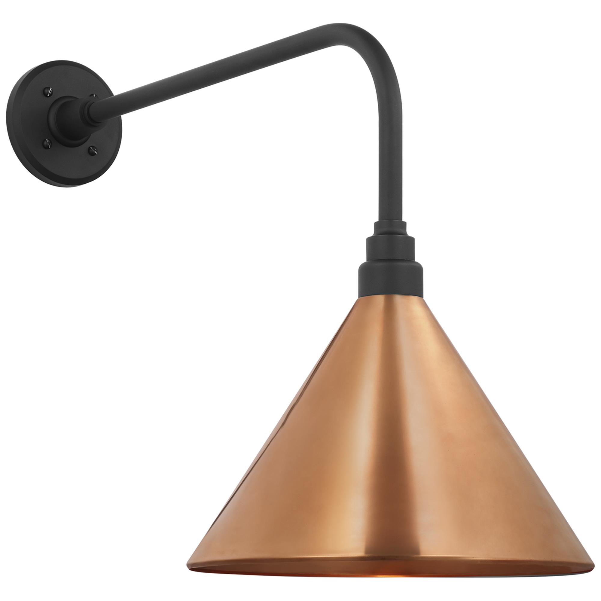 Shown in Matte Black finish and Copper shade