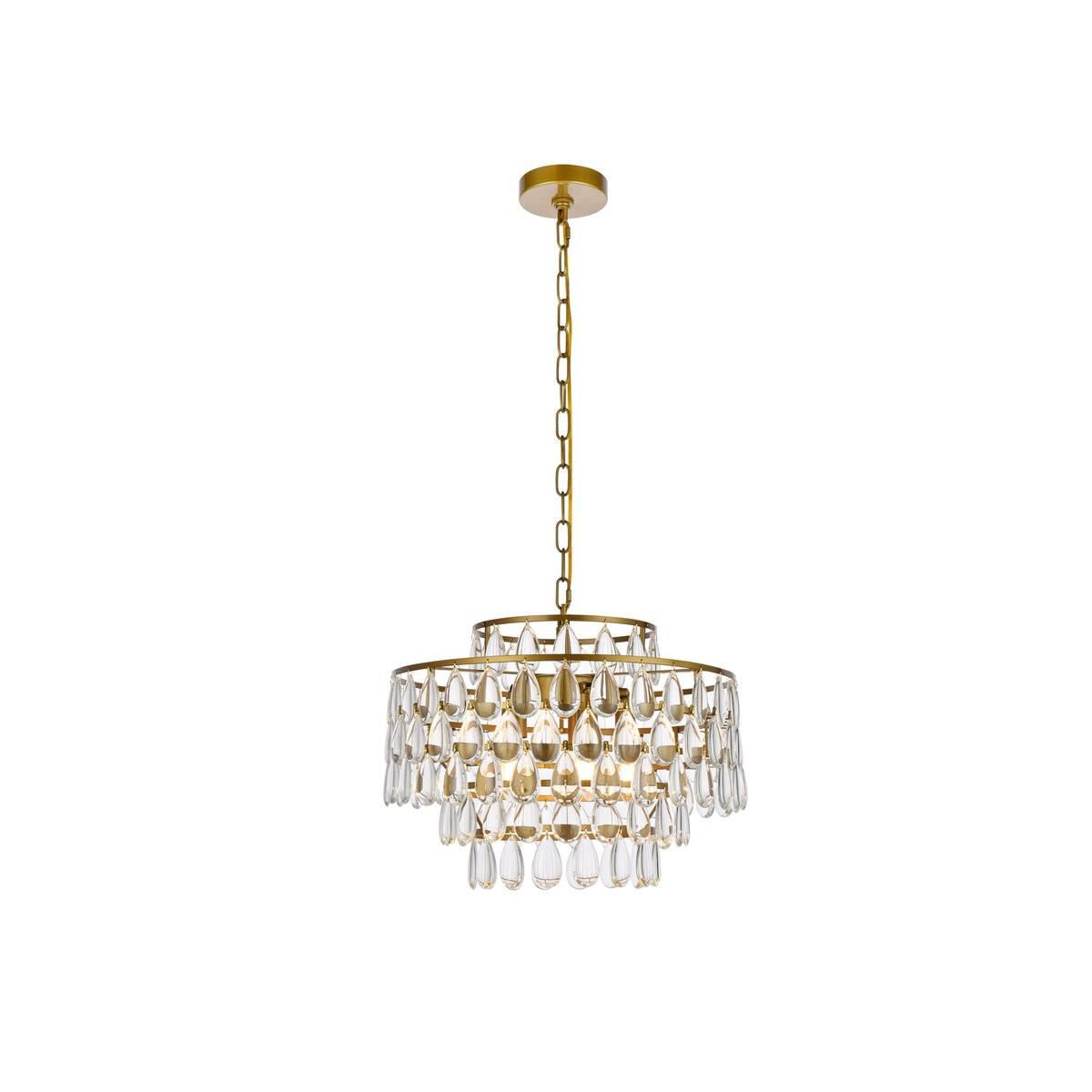 Mila 18 Inch 5 Light Mini Chandelier by Elegant Lighting