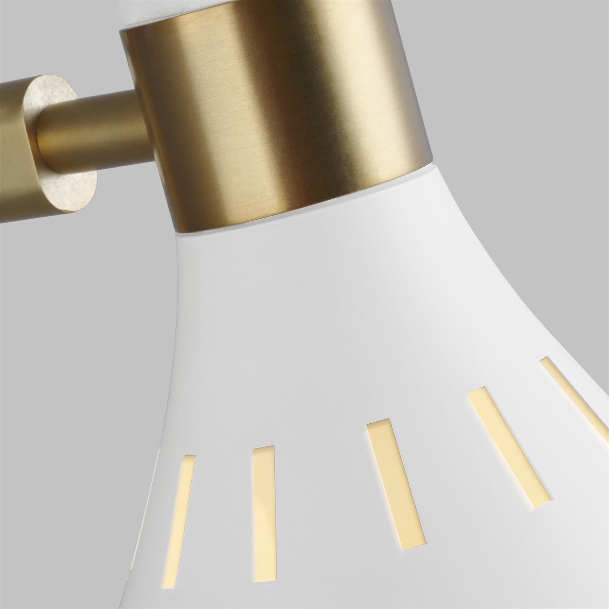 Shown in Matte White finish and Matte Whitesteel shade