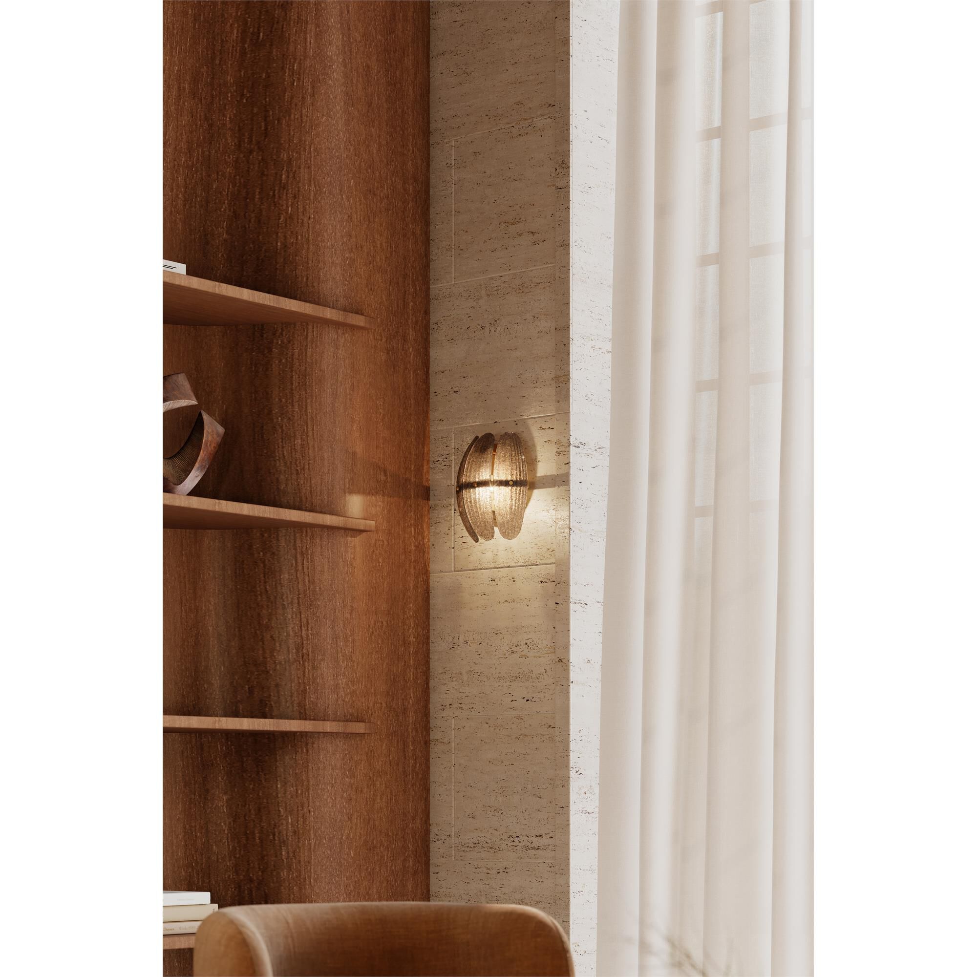 Shown in Legacy Brass finish and Grey Textured shade
