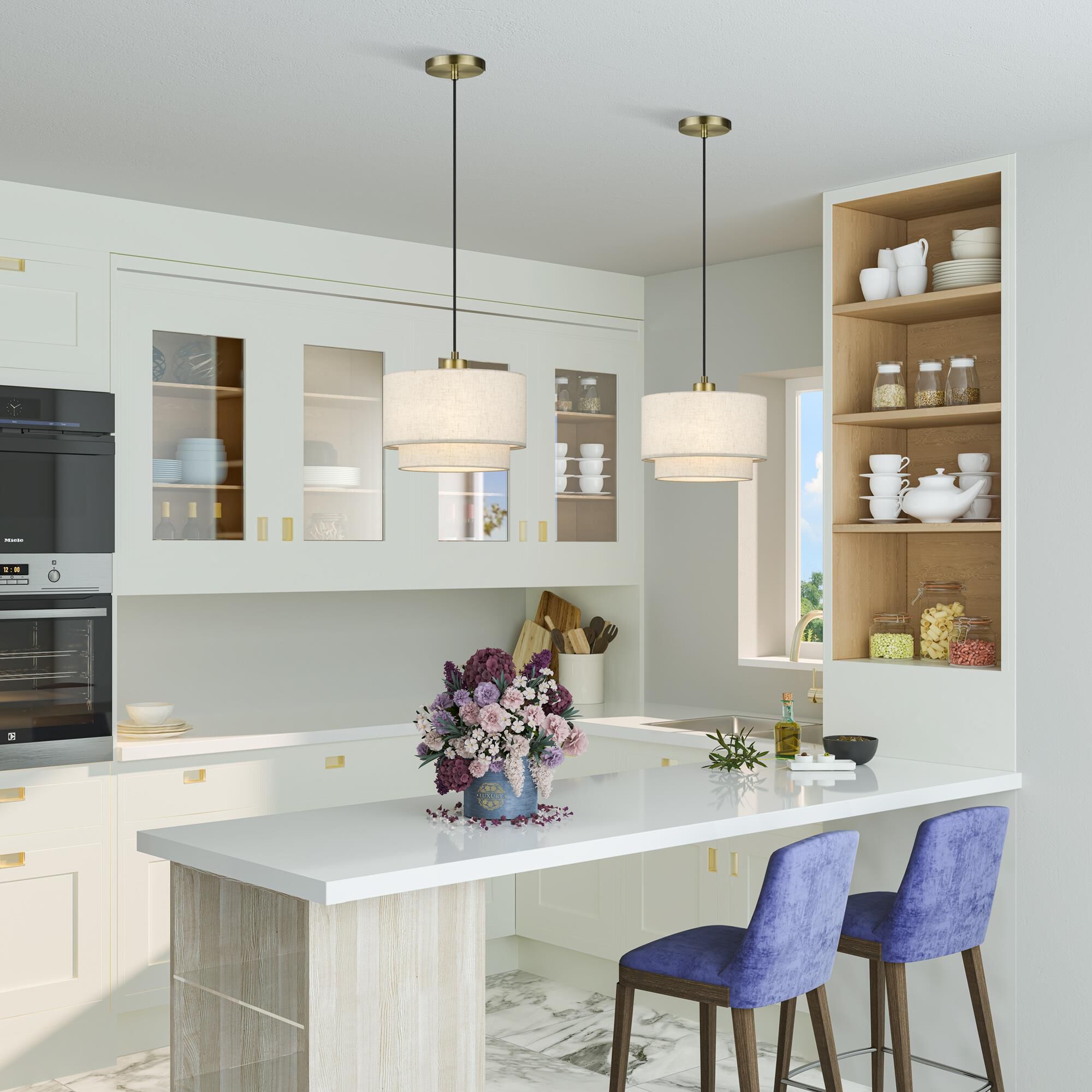 Manorwood 12 Inch Mini Pendant by Livex Lighting