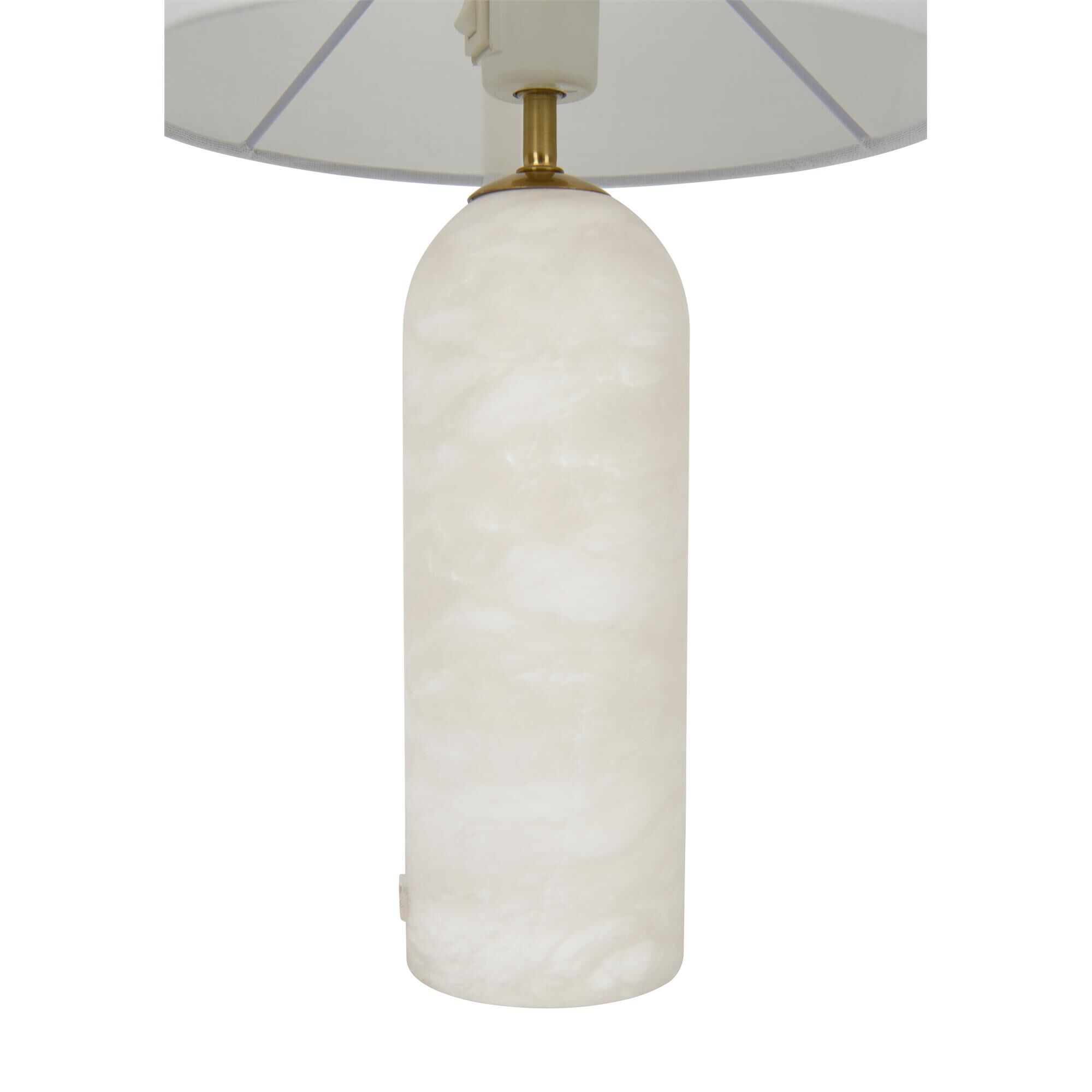 Shown in White finish and White Linen shade