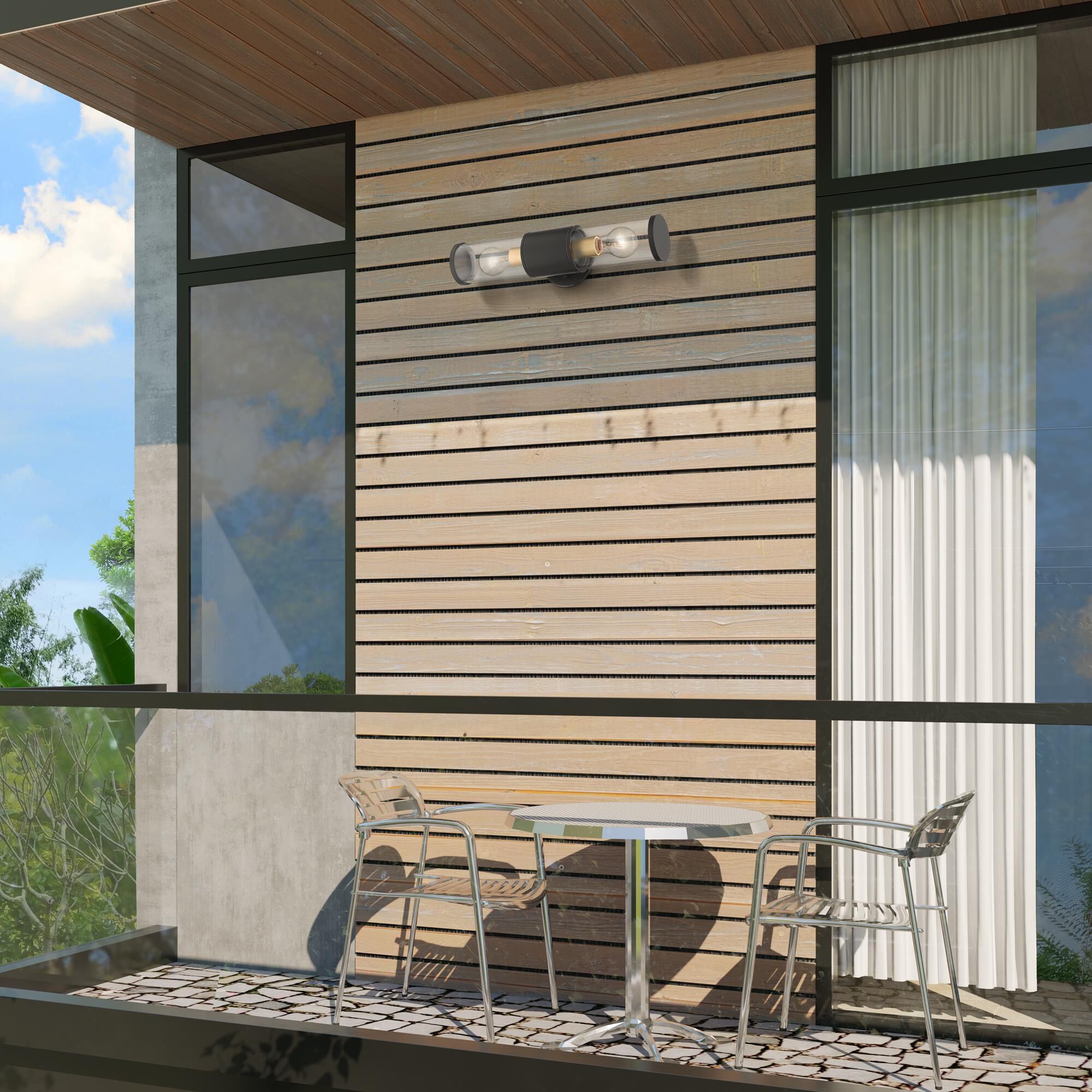 Shown in Bronze With Antique Gold Accents finish and Clear glass