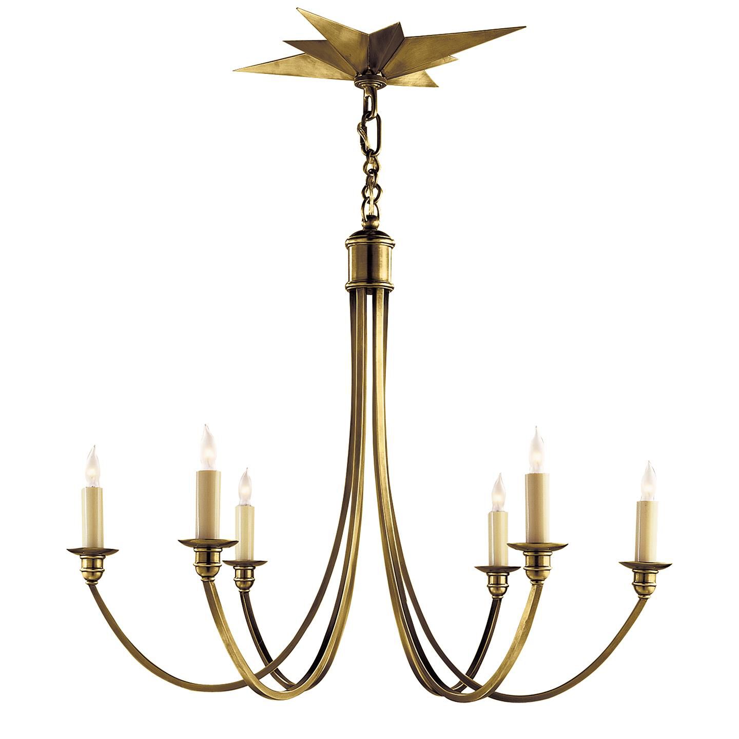Eric Cohler Venetian 27 Inch 6 Light Chandelier by Visual Comfort Signature Collection
