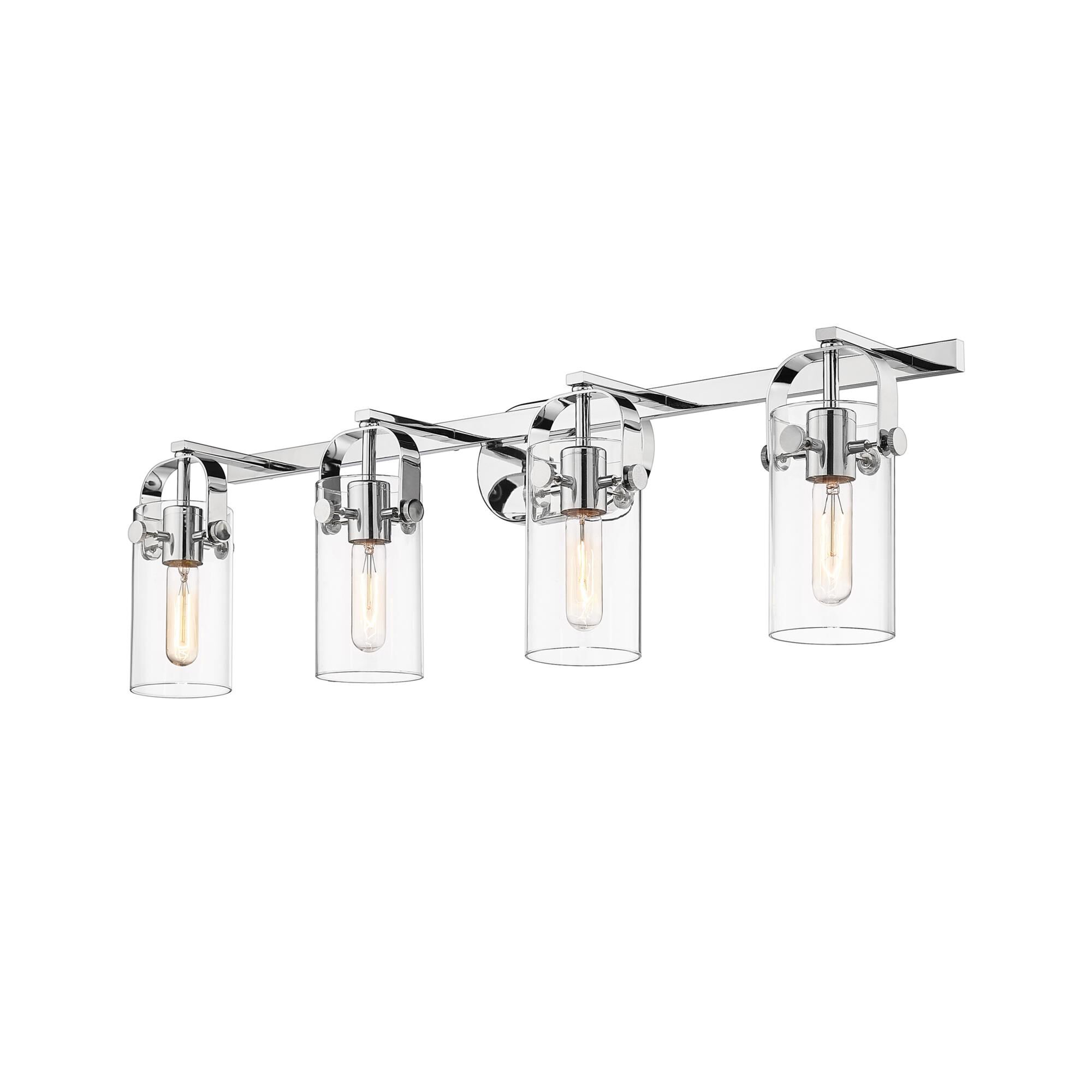 Shown in Polished Chrome finish and Clear glass and Clear Glass shade