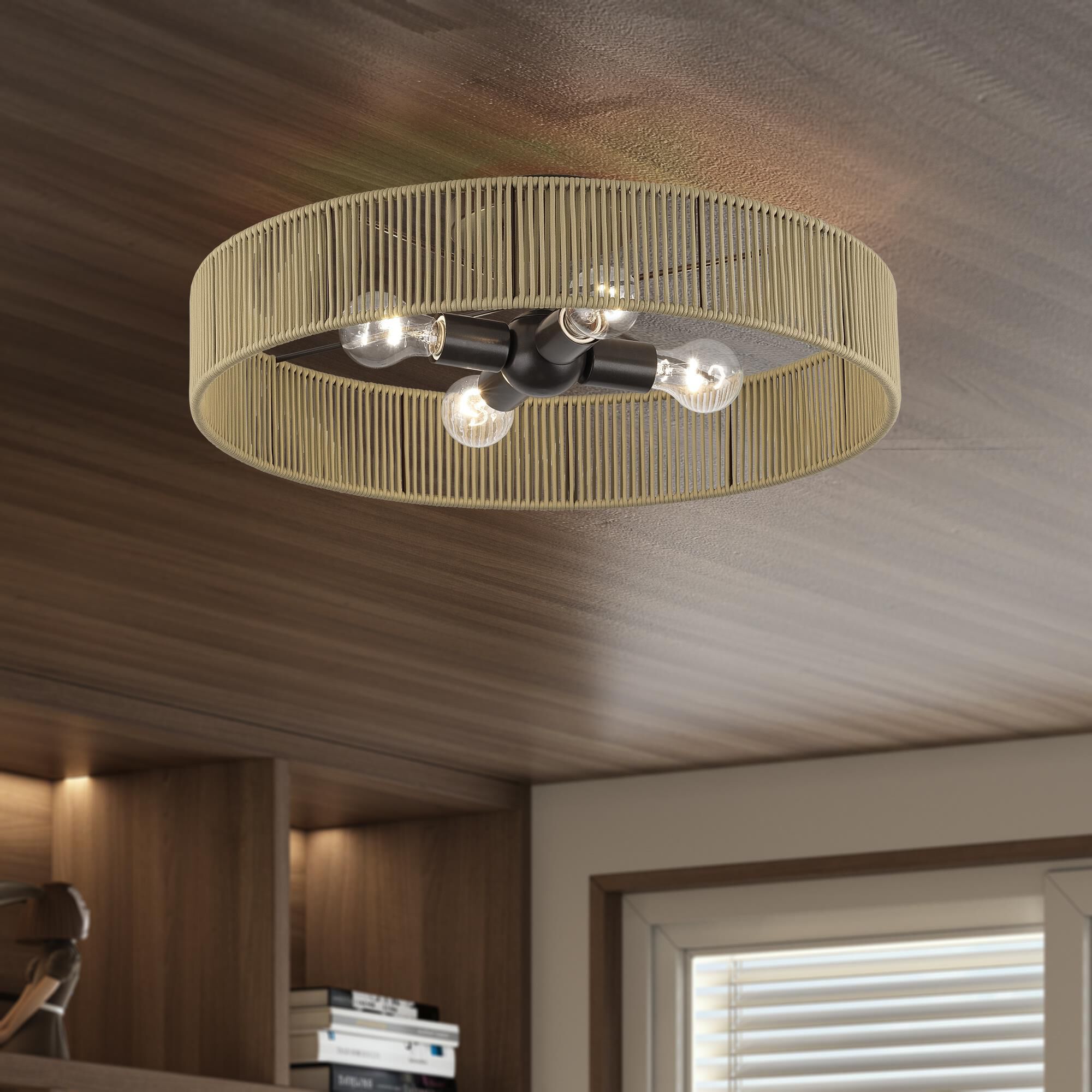 Goldiemesh 22 Inch Semi Flush Mount by Livex Lighting