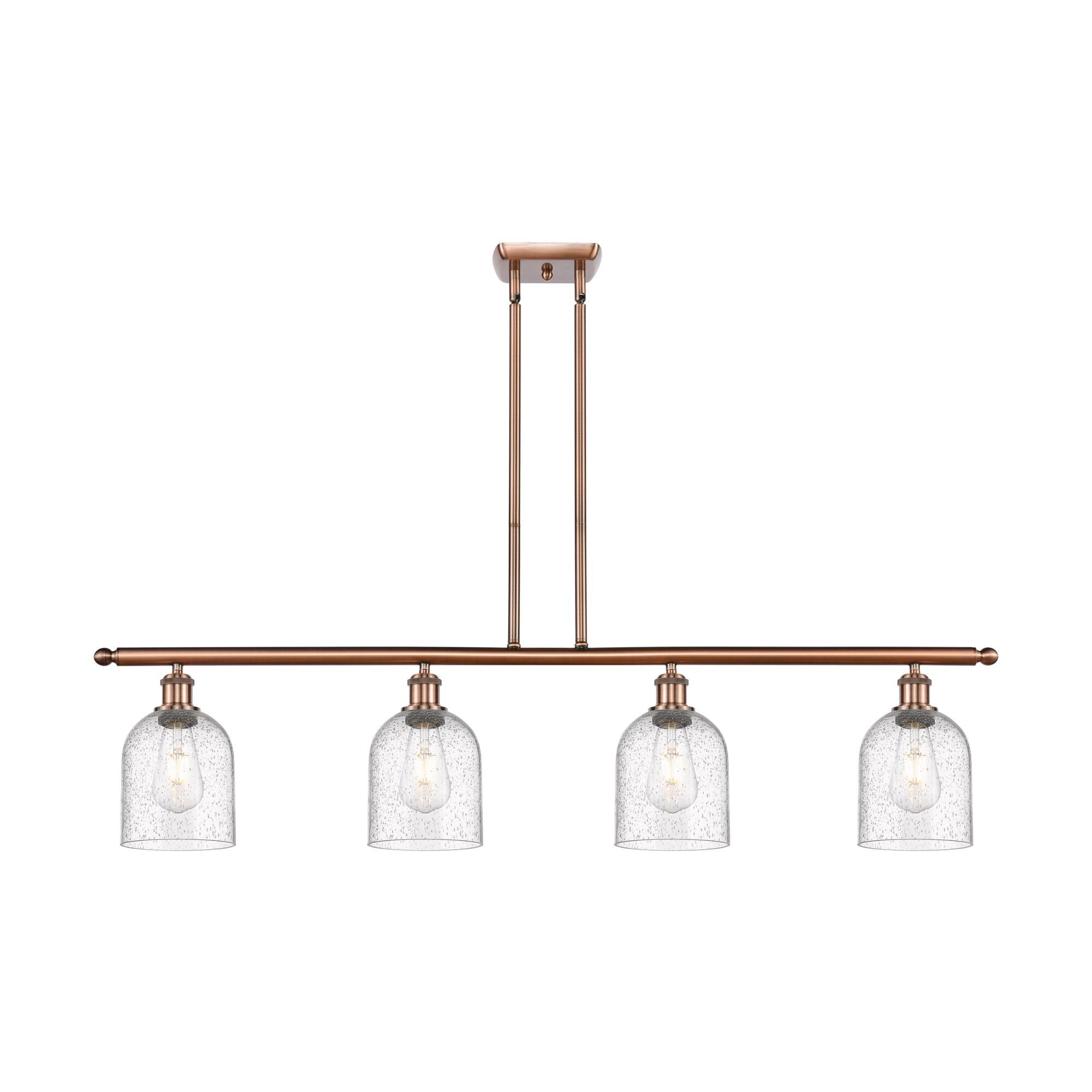 Shown in Antique Copper finish and Seedy glass