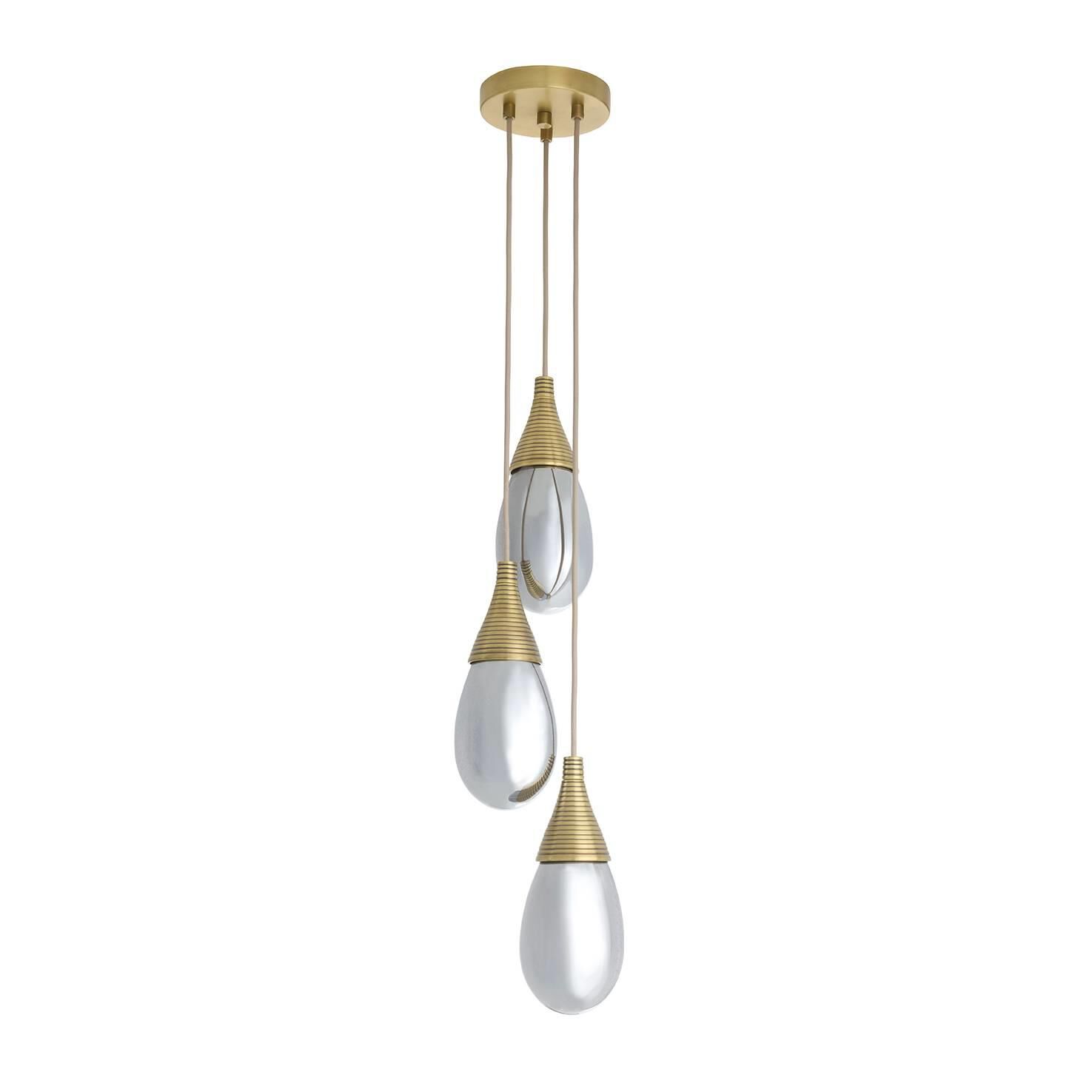 Shown in Smoke Luster and Antique Brass finish
