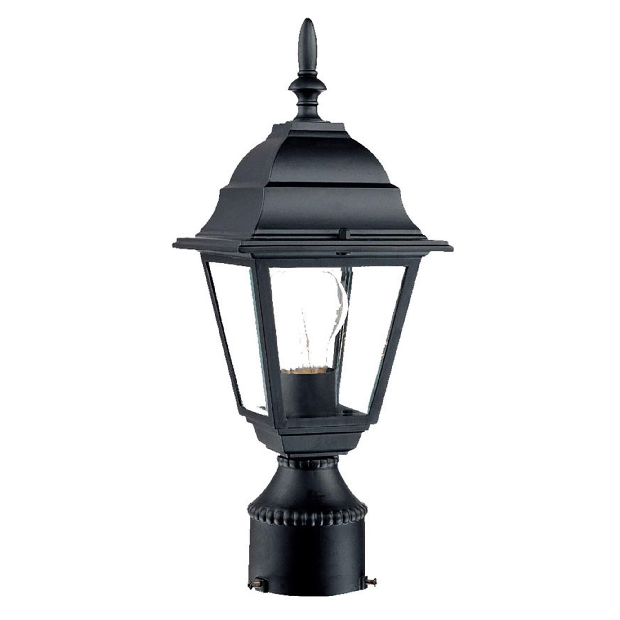 Shown in Matte Black finish and Clear glass and Clear Glass Panes shade