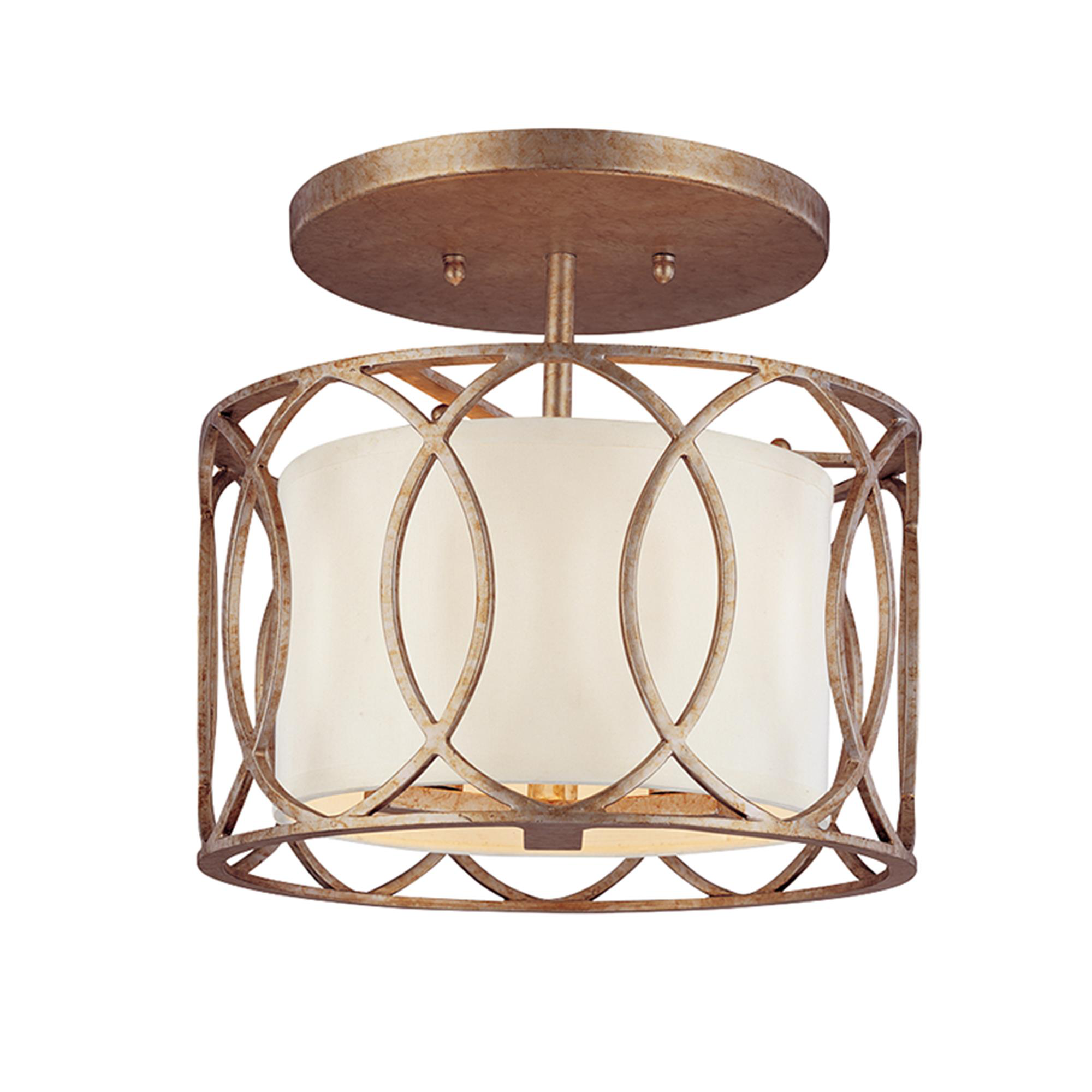 Sausalito 12 Inch 3 Light Semi Flush Mount,