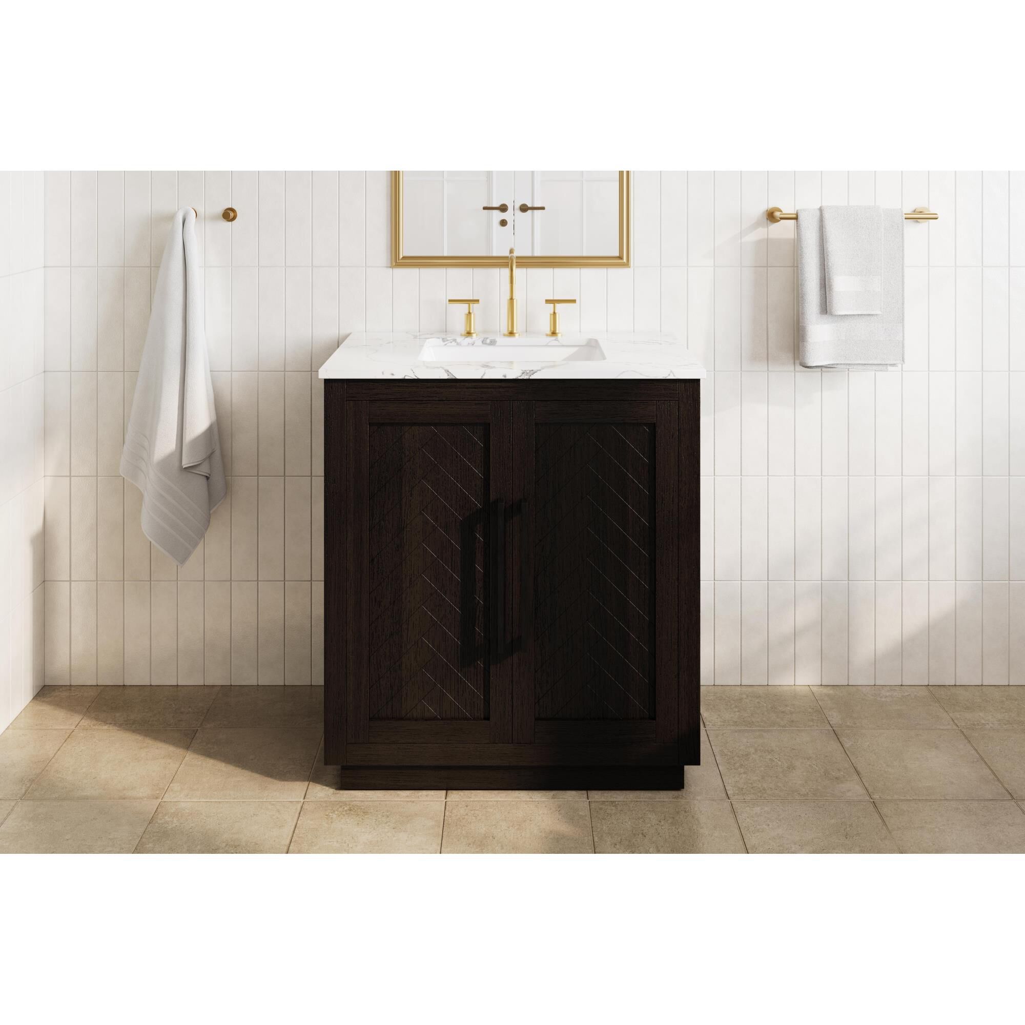 Shown in Chocolate Oak finish