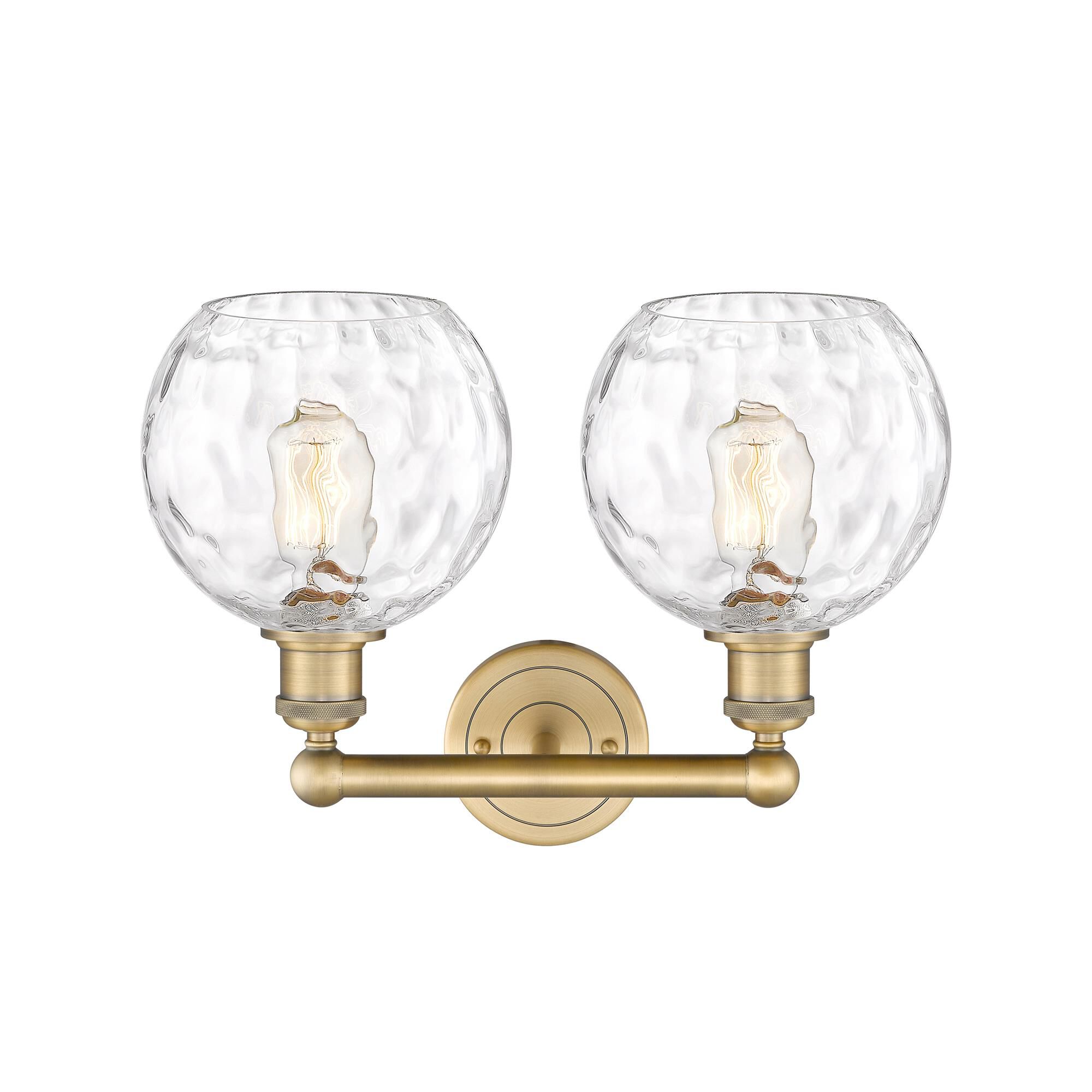 Shown in Brushed Brass finish and Clear glass