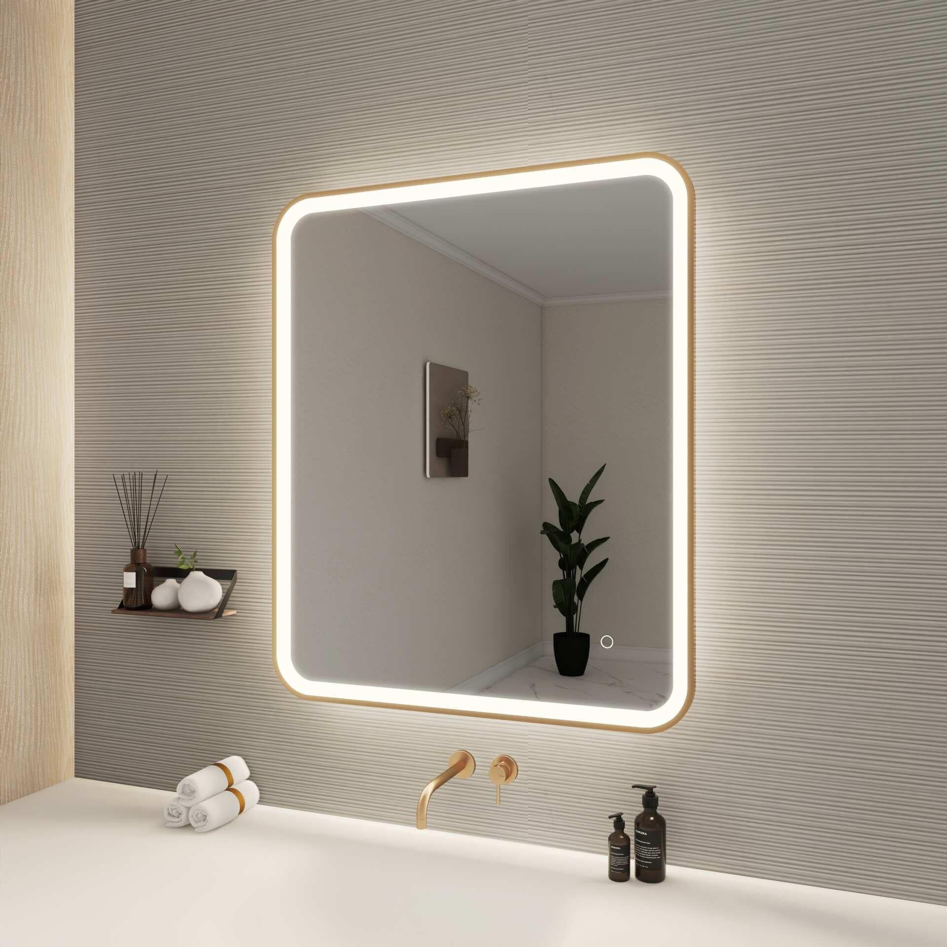 Harmoni 36 Inch Rectangular LED Lighted Mirror by Elegant Decor