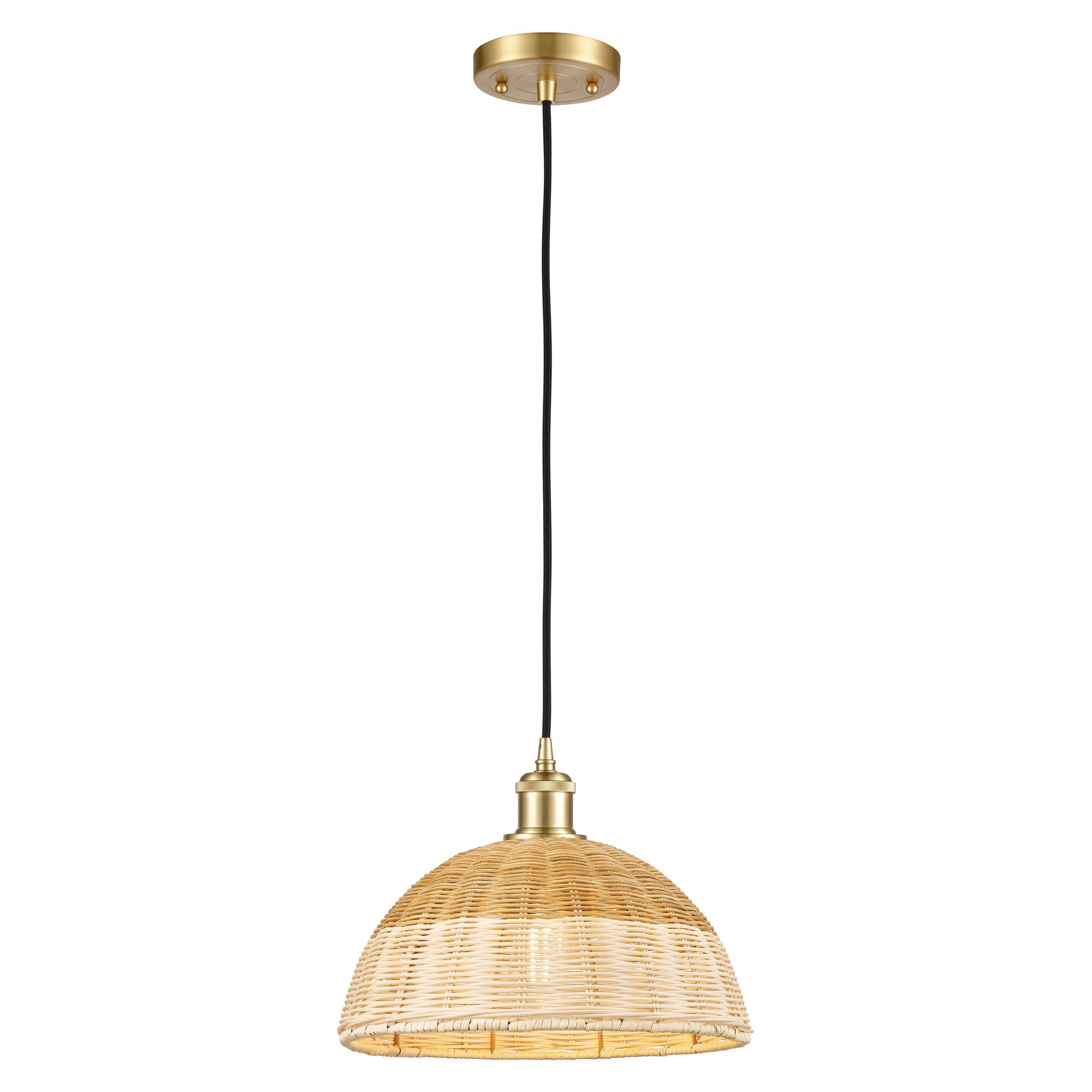 Shown in Satin Gold finish and Natural shade