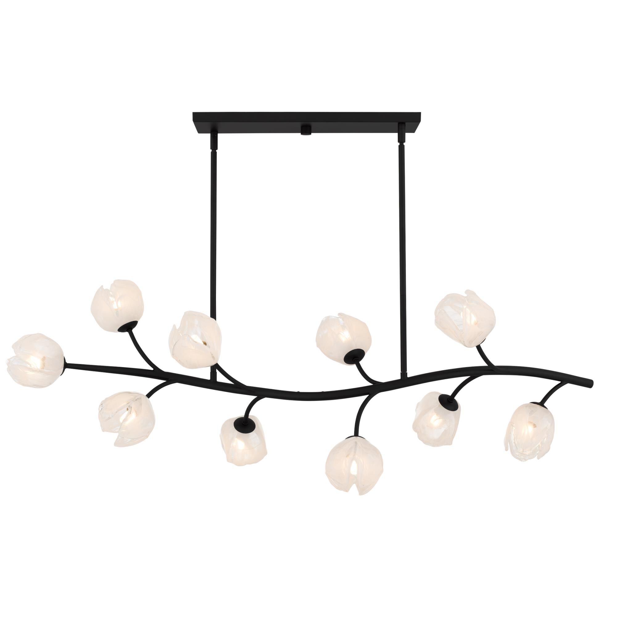Shown in Matte Black finish and White Swirl Glass shade