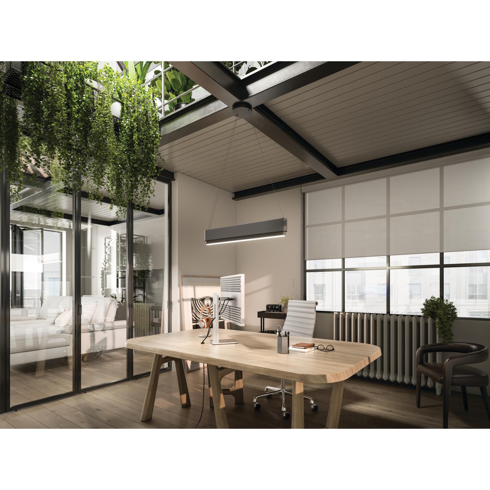 Elan Lighting Walman 35 Inch LED Linear Suspension Light