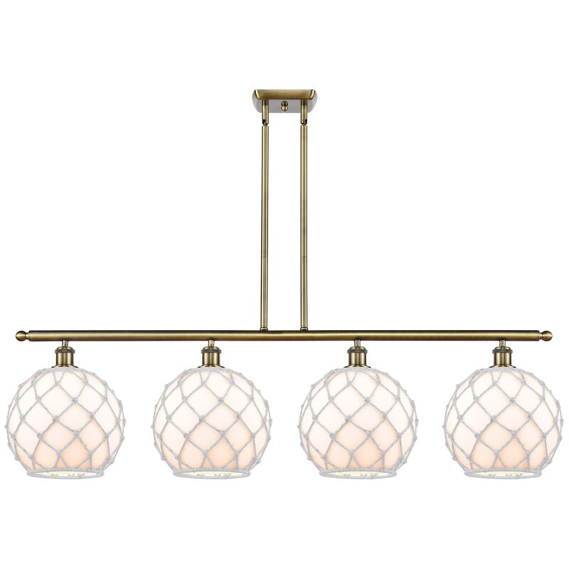 Bruno Marashlian Large Farmhouse Rope 48 Inch Linear Suspension Light by Innovations Lighting