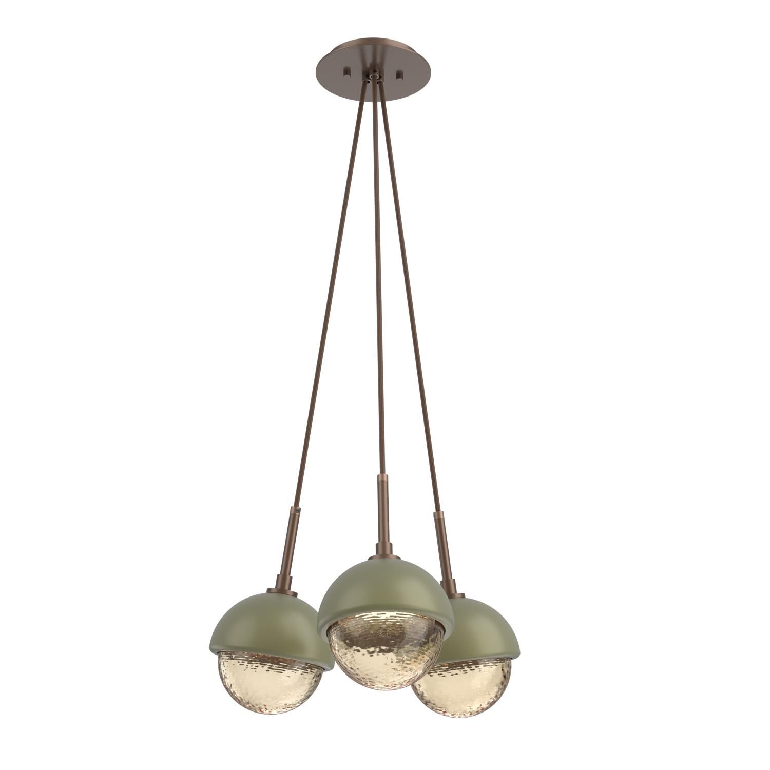 Levi Wilson Cabochon 13 Inch Multi Pendant Light by Hammerton Studio