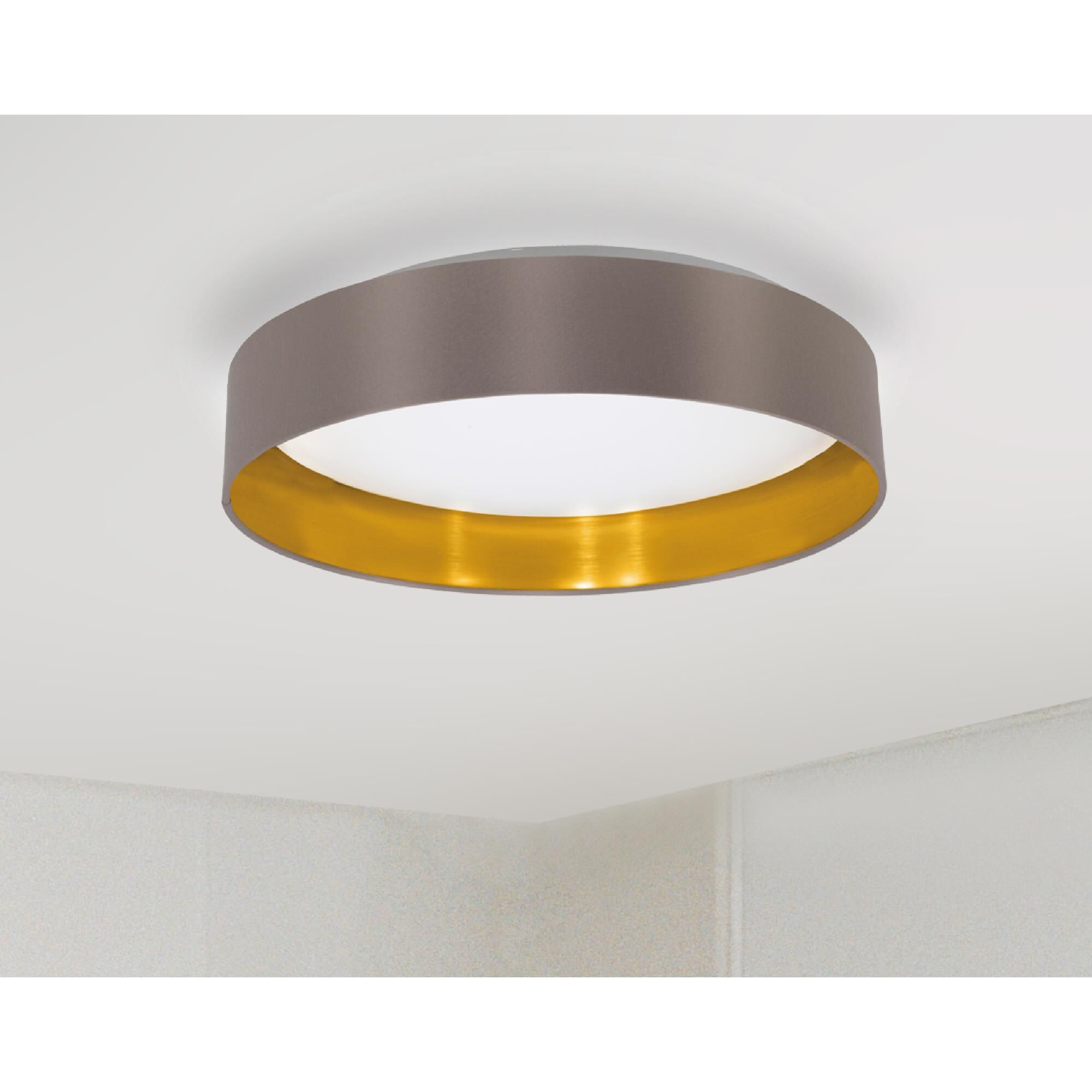 Eglo Maserlo 15 Inch 1 Light LED Semi Flush Mount by Eglo Lighting