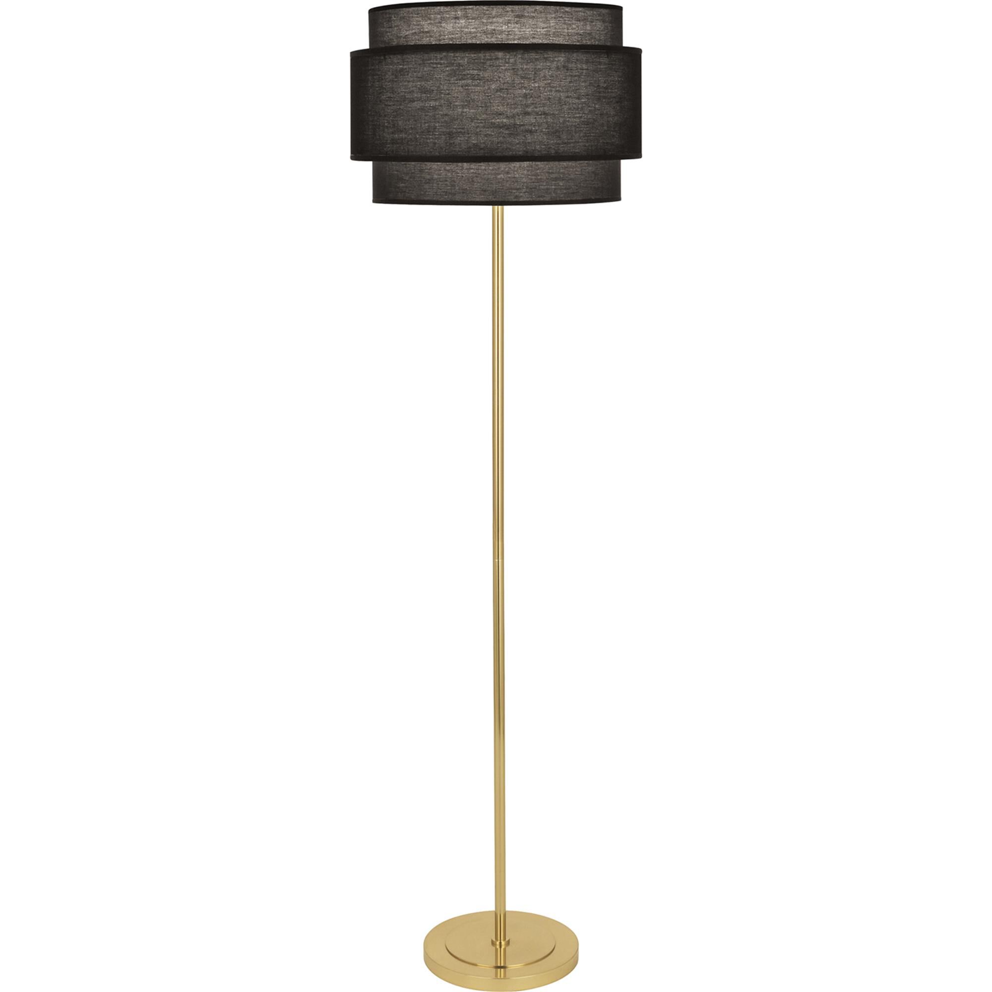 Shown in Modern Brass finish and Raven Black shade