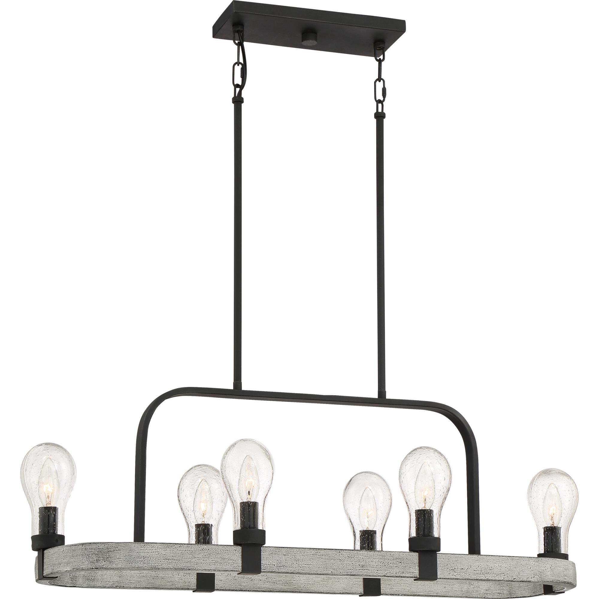 36 Inch 6 Light Linear Suspension Light by Quoizel