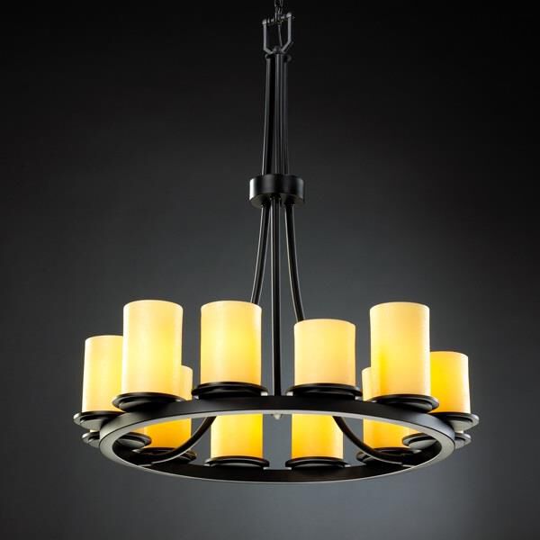 Candlearia 28 Inch 12 Light Chandelier by Justice Design Group