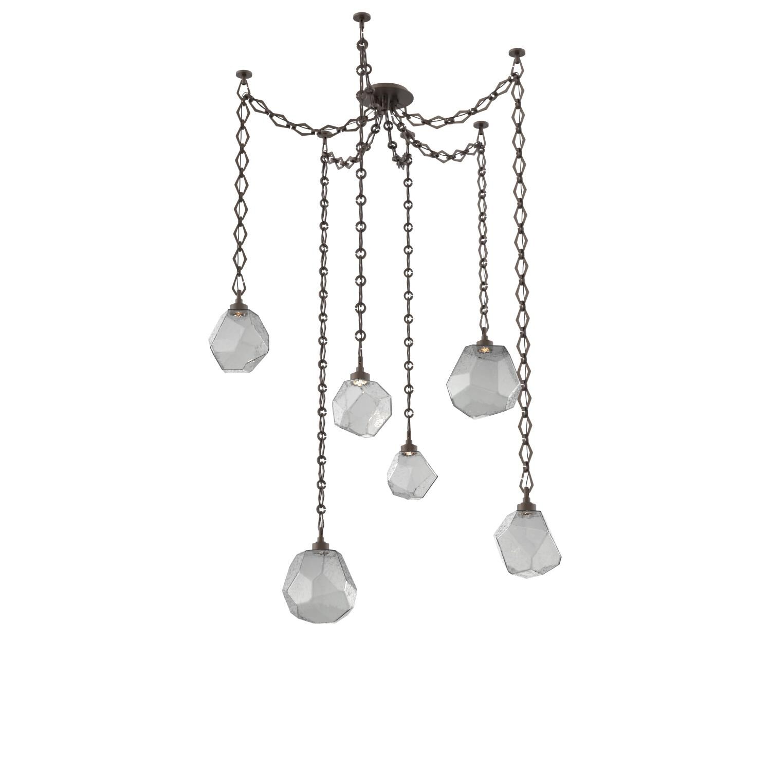 Levi Wilson Gem 17 Inch Multi Pendant Light by Hammerton Studio