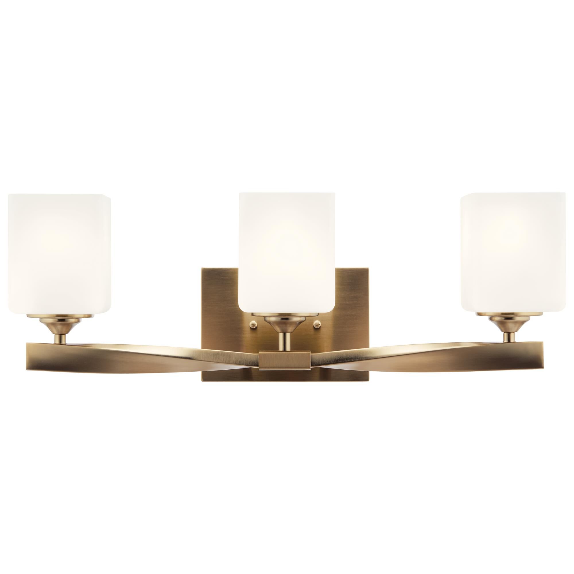 Shown in Champagne Bronze finish and Satin Etched Cased Opal glass