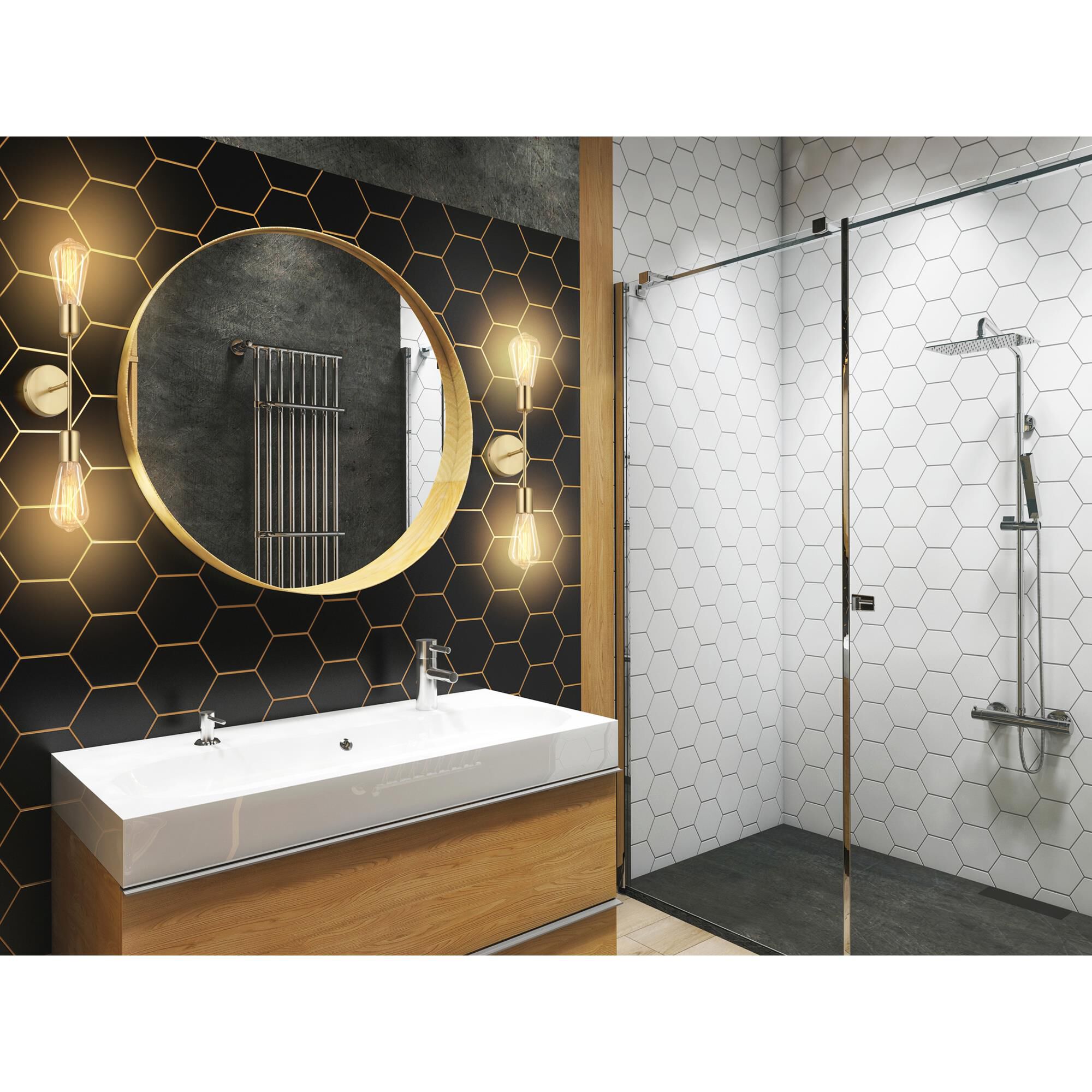 Shown in Brushed Gold finish