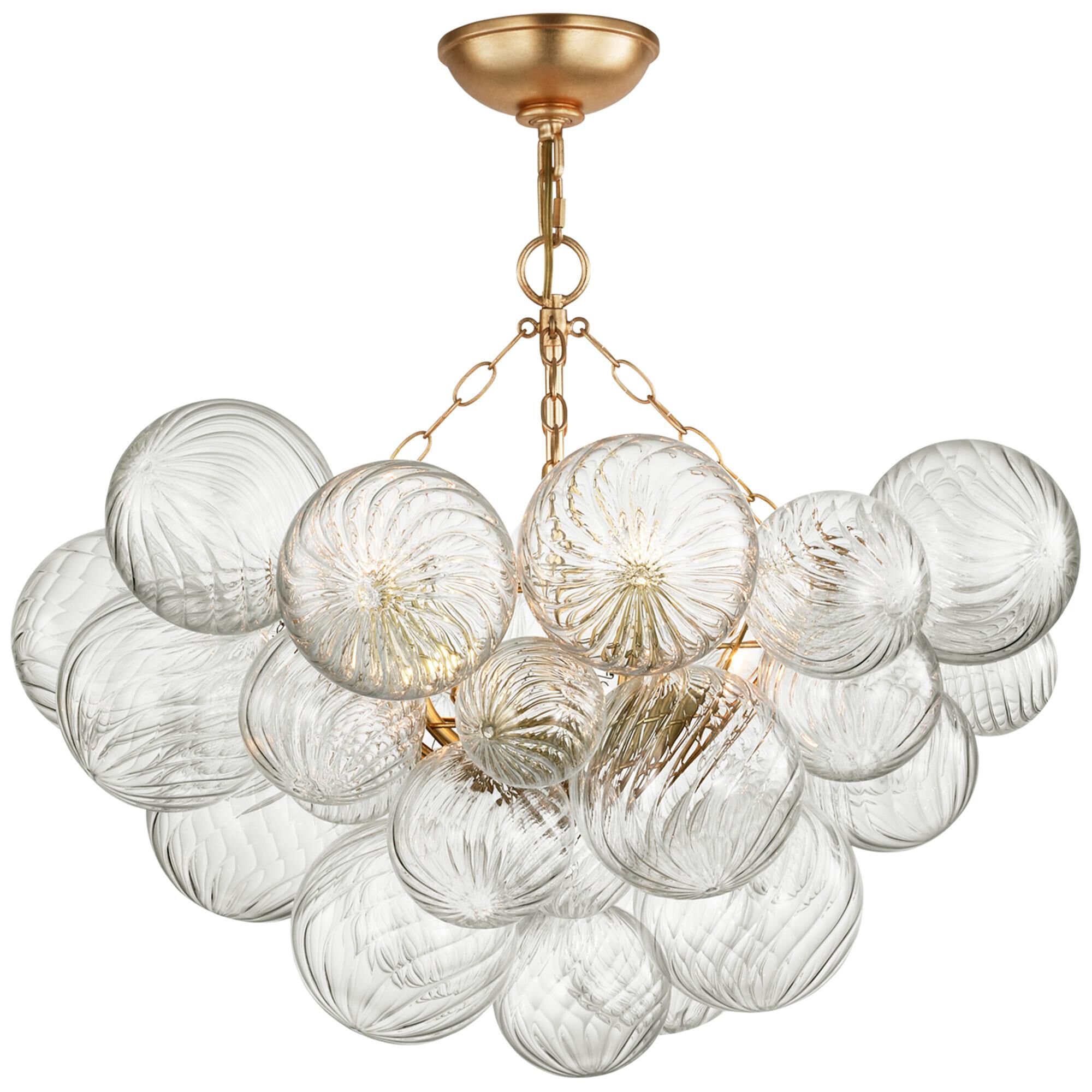Shown in Gild And Clear Swirled Glass finish