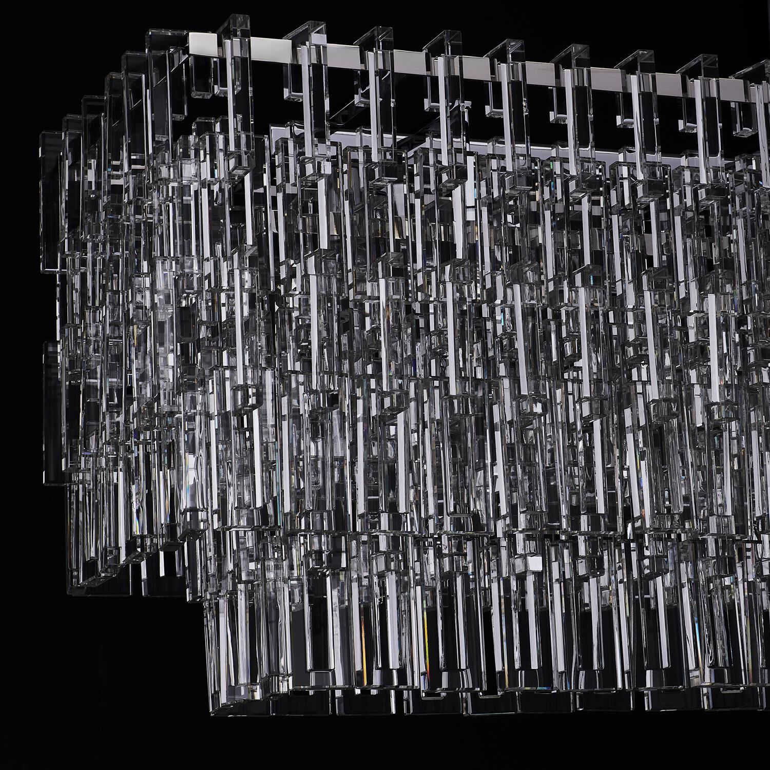 Shown in Chrome finish and Firenze Clear crystal