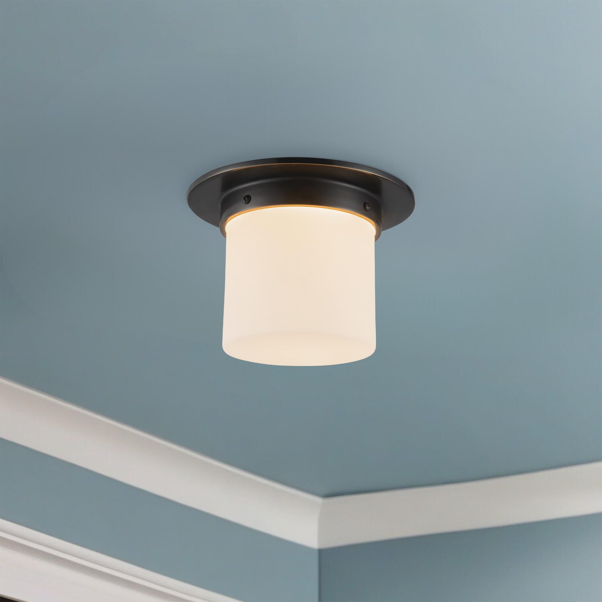 Shown in Urban Bronze finish and Matte Opal glass