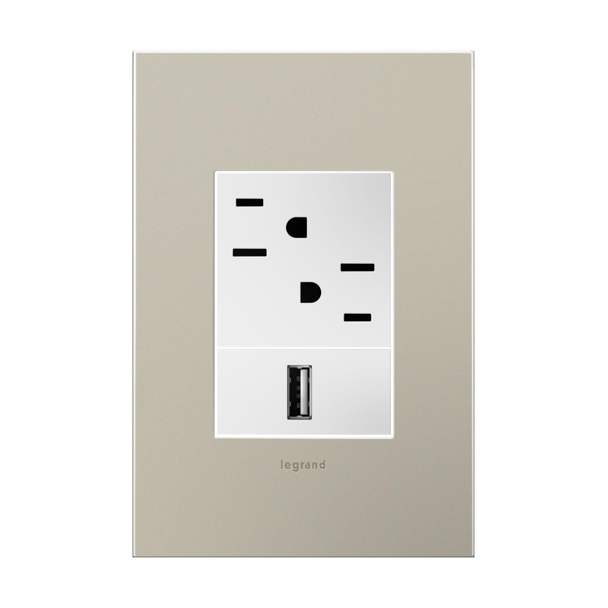 adorne Cast Metals 1 Gang Wall Plate by Legrand