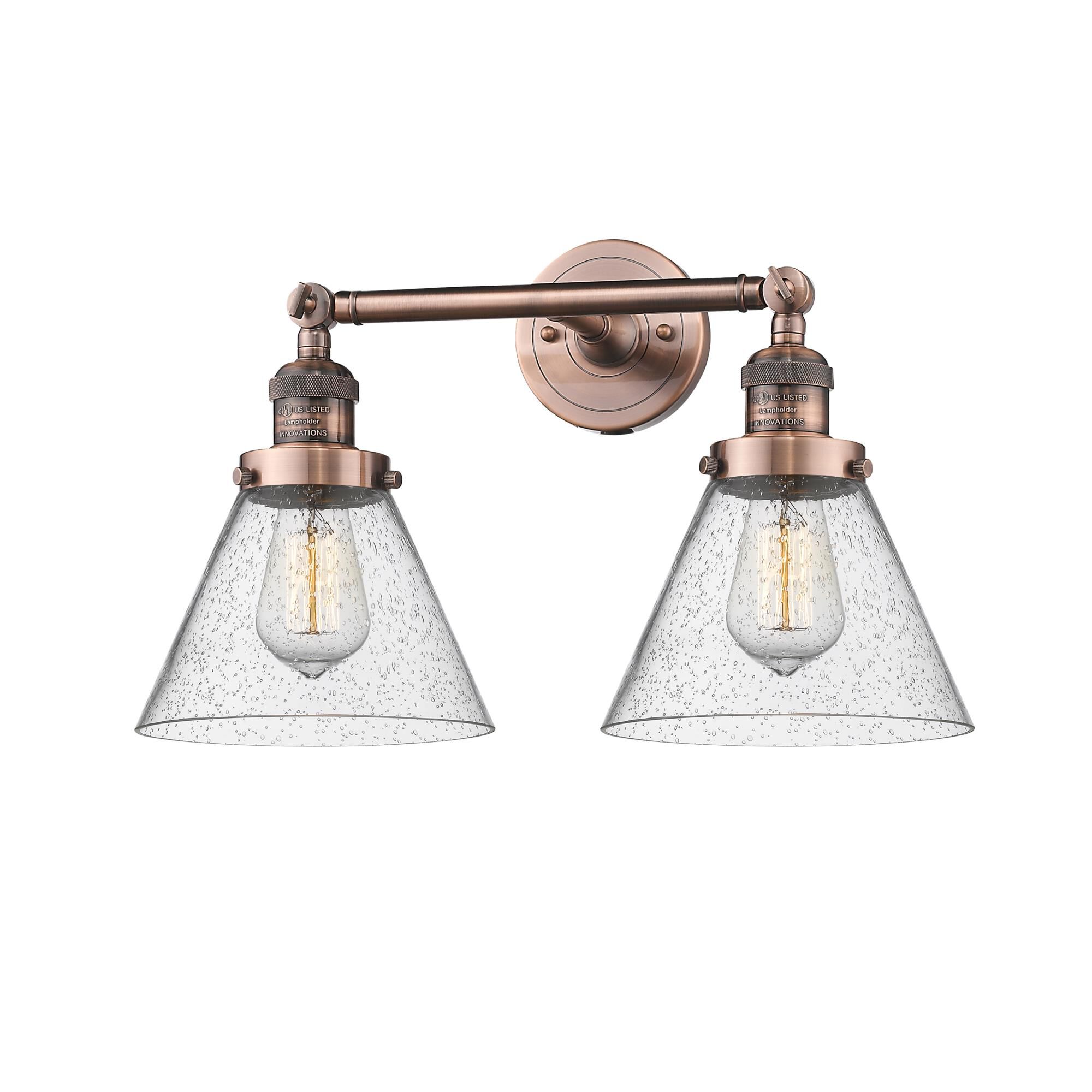 Bruno Marashlian Large Cone 18 Inch 2 Light Bath Vanity Light by Innovations Lighting