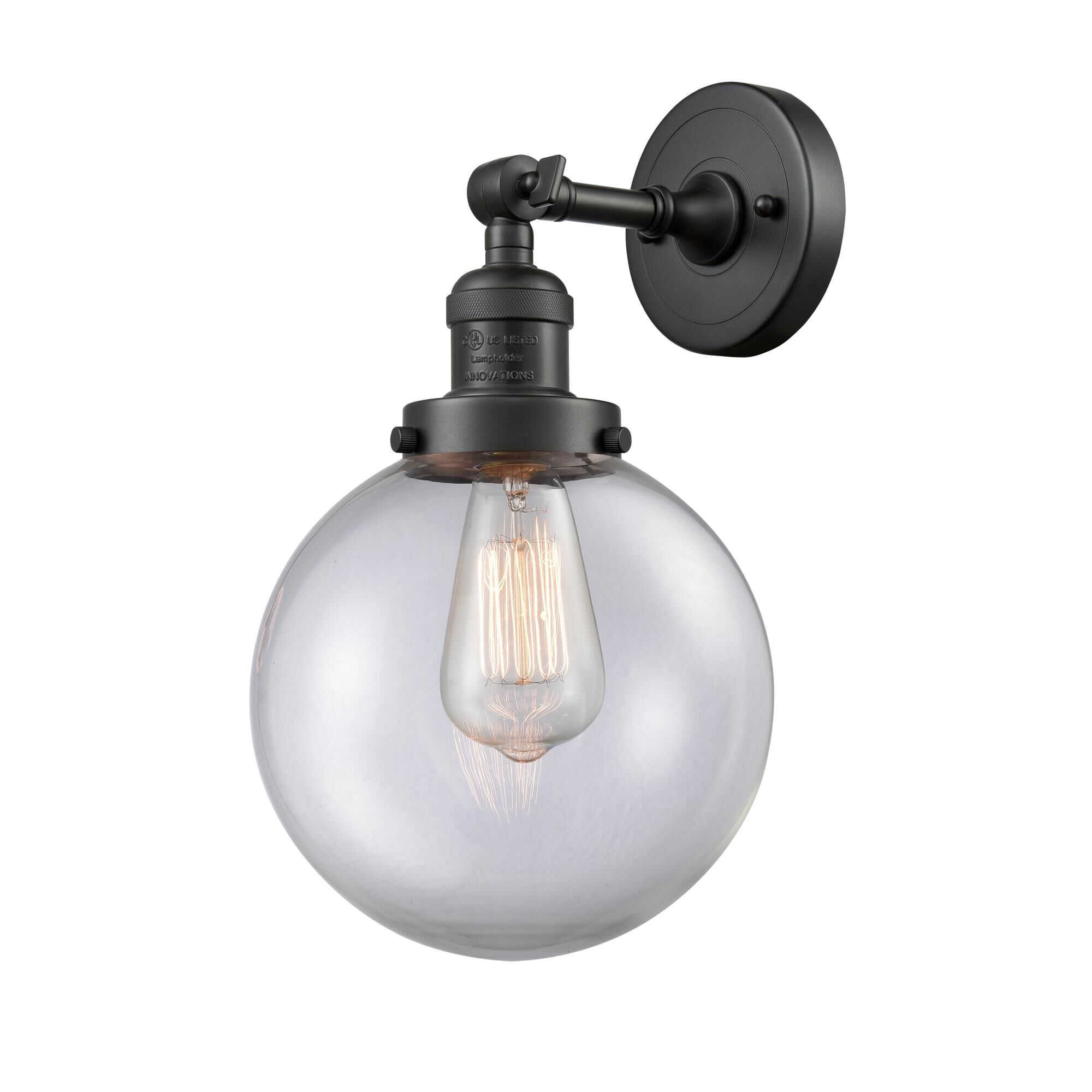 Shown in Oil Rubbed Bronze finish and Clear glass