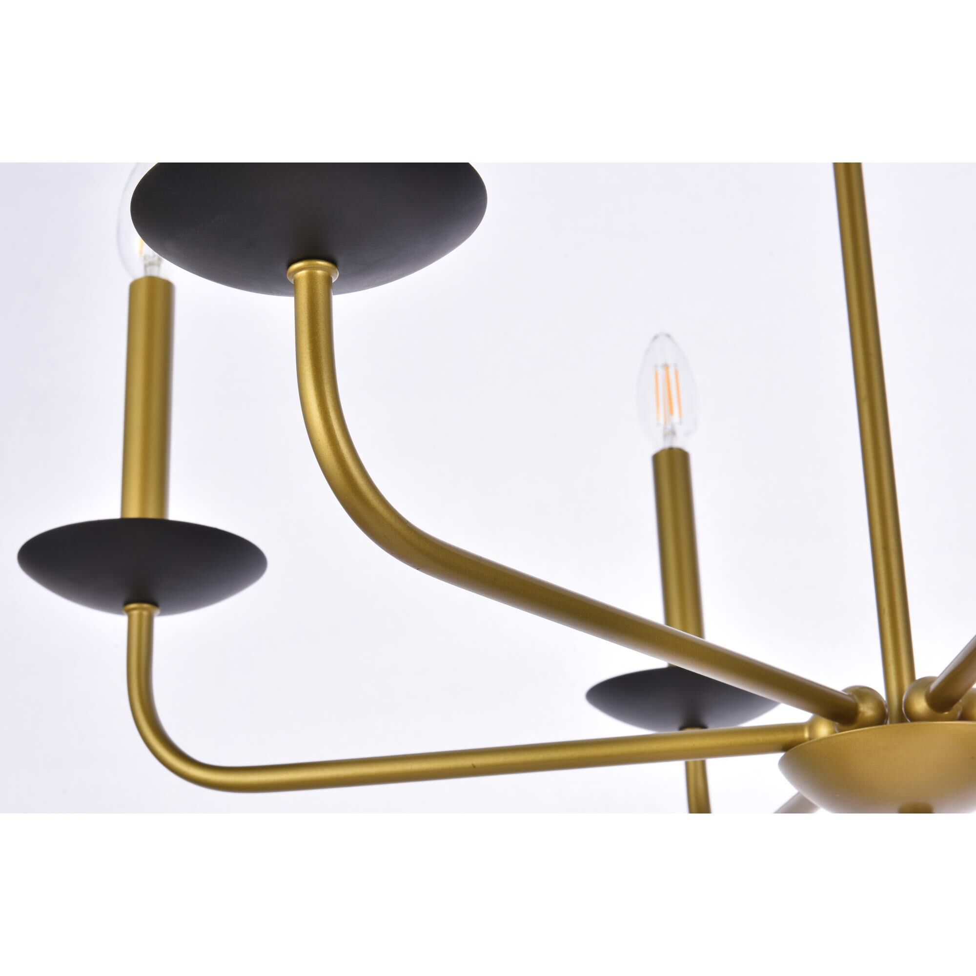 Shown in Black and Brass finish