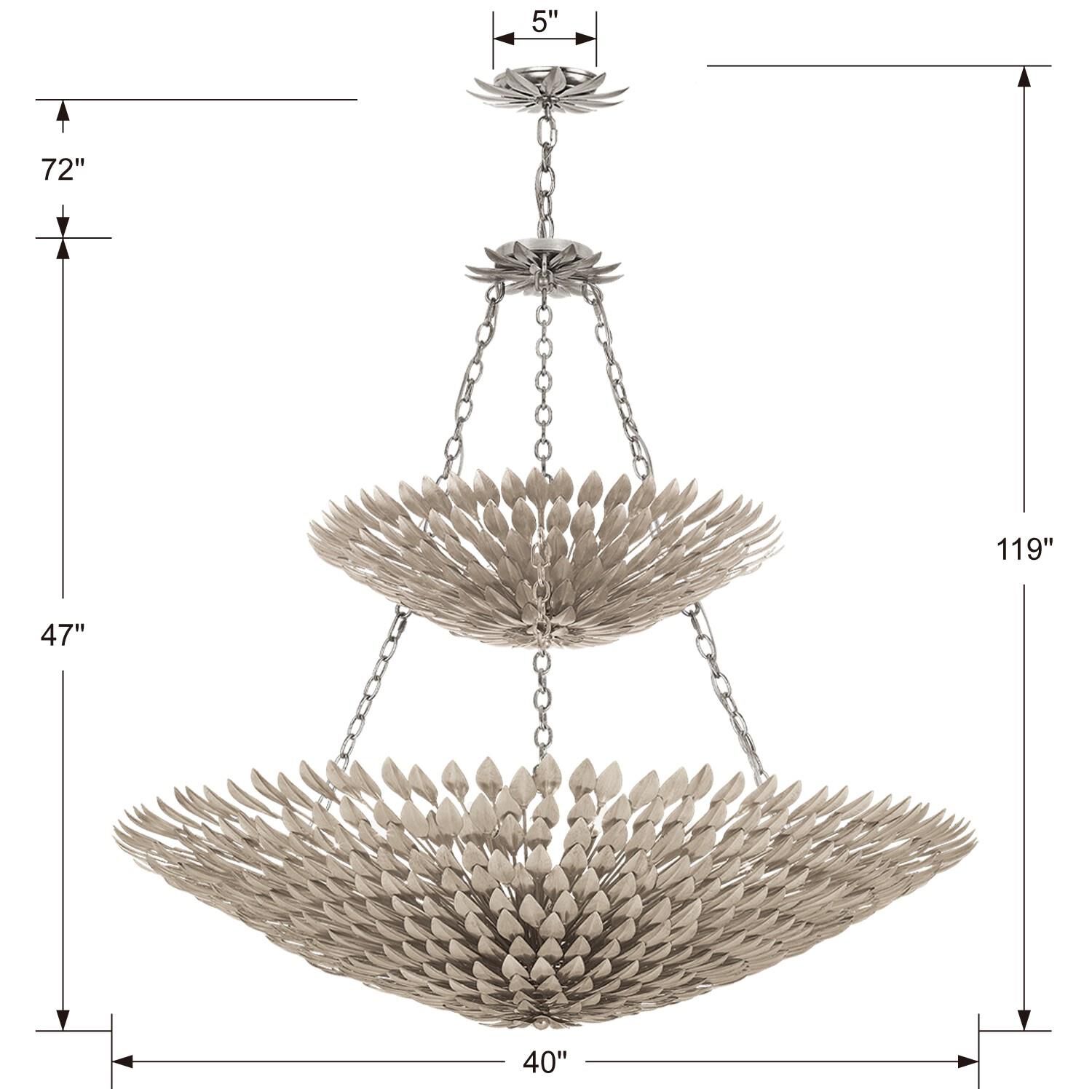 Broche 40 Inch 18 Light Chandelier by Crystorama