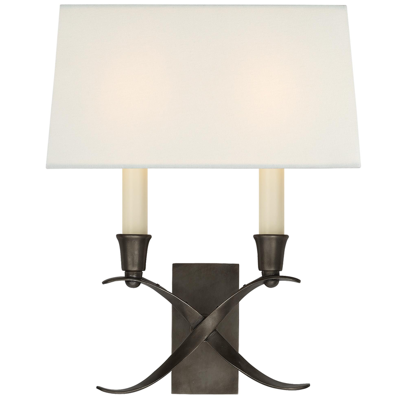 Chapman & Myers Cross Bouillotte 12 Inch Wall Sconce by Visual Comfort Signature Collection